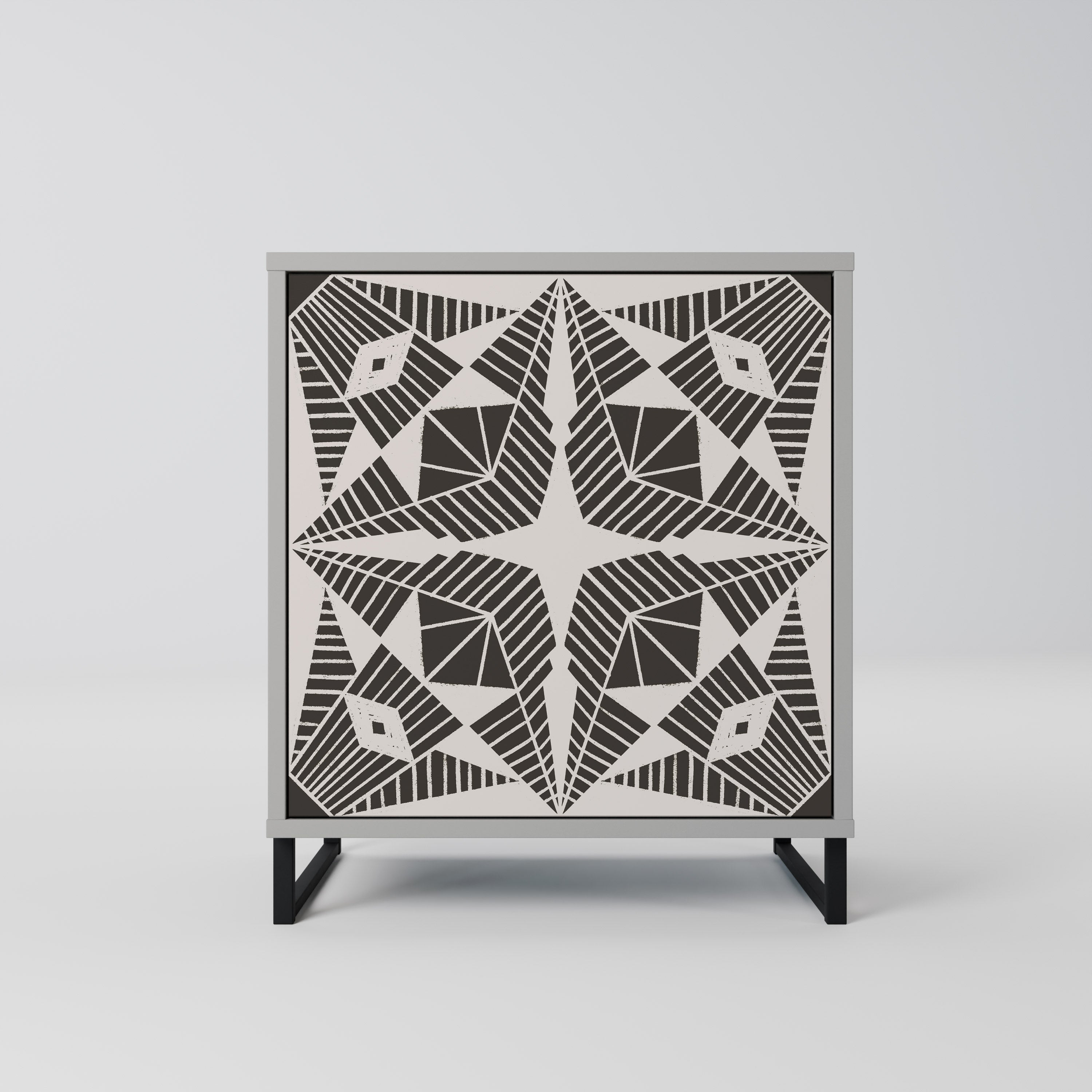 Aparador MONOCHROME NEXUS de 1 puerta en acabado gris