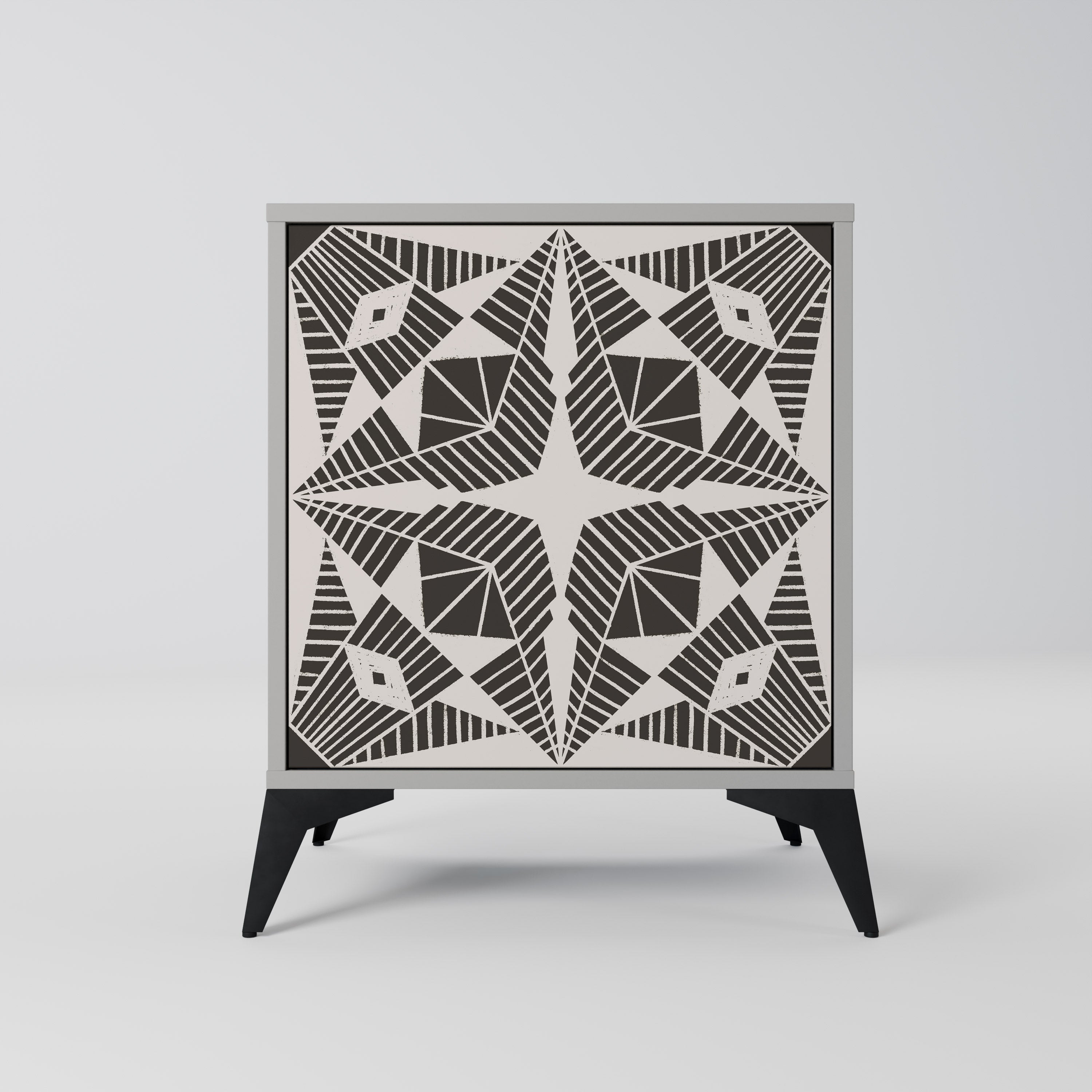 Aparador MONOCHROME NEXUS de 1 puerta en acabado gris