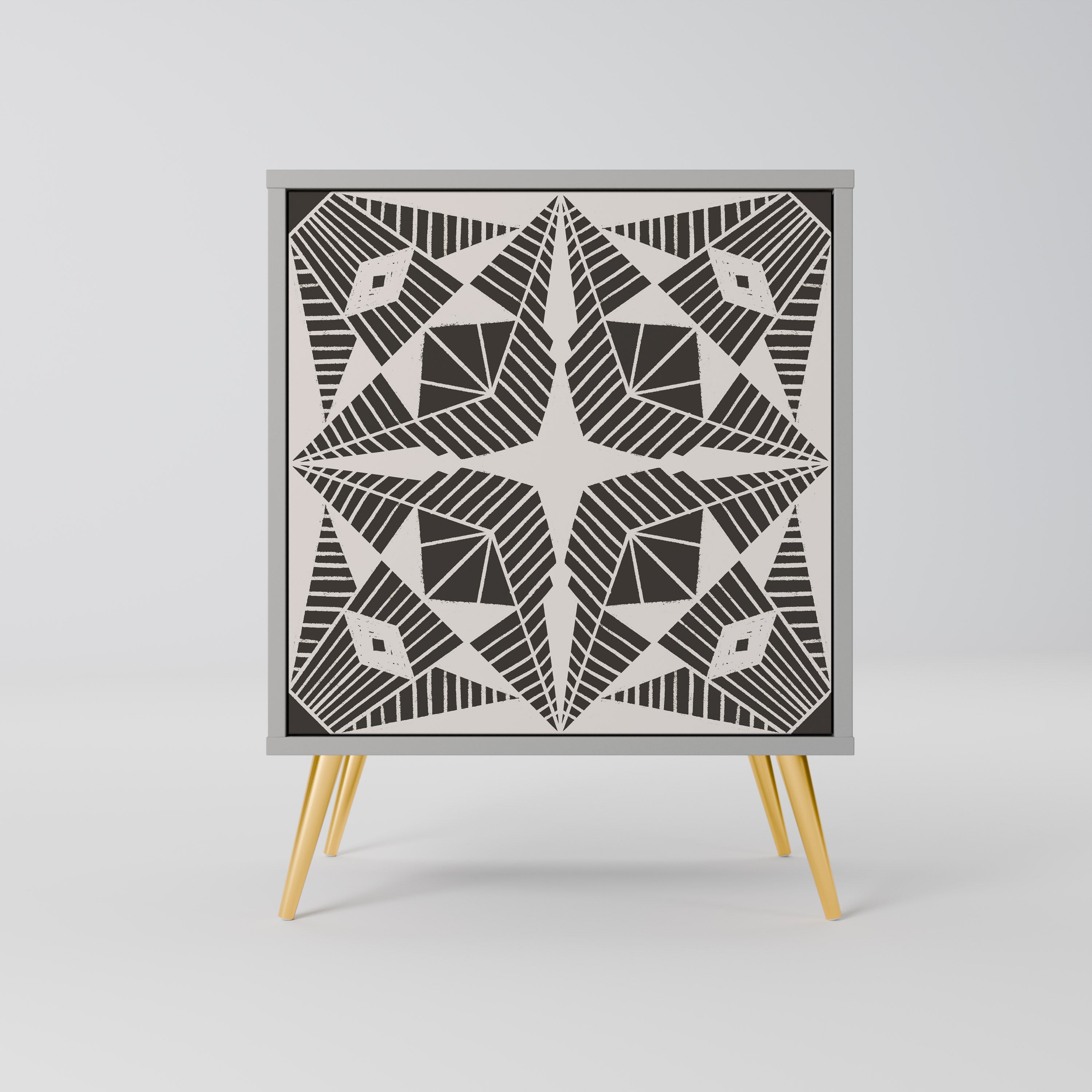 Aparador MONOCHROME NEXUS de 1 puerta en acabado gris