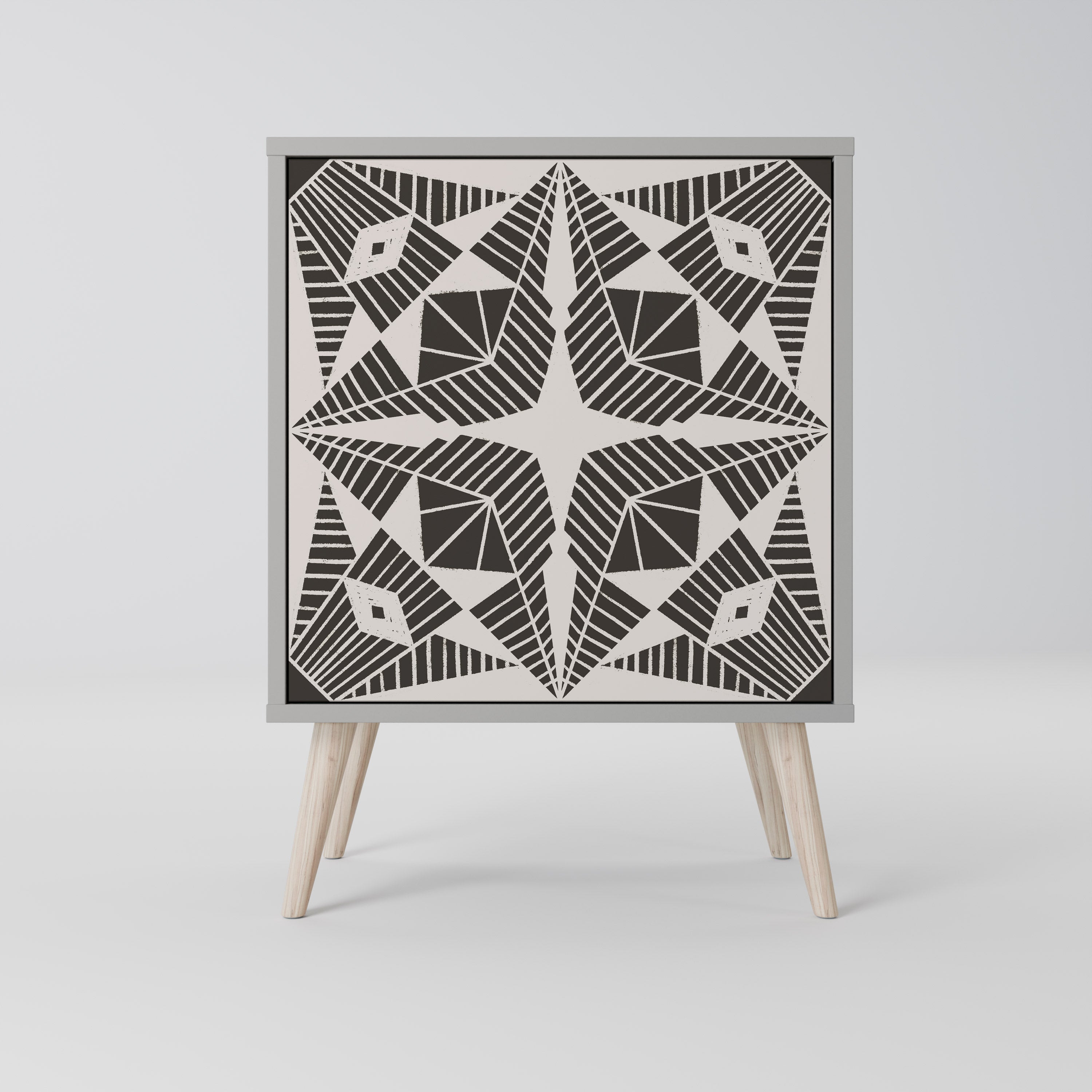 Aparador MONOCHROME NEXUS de 1 puerta en acabado gris