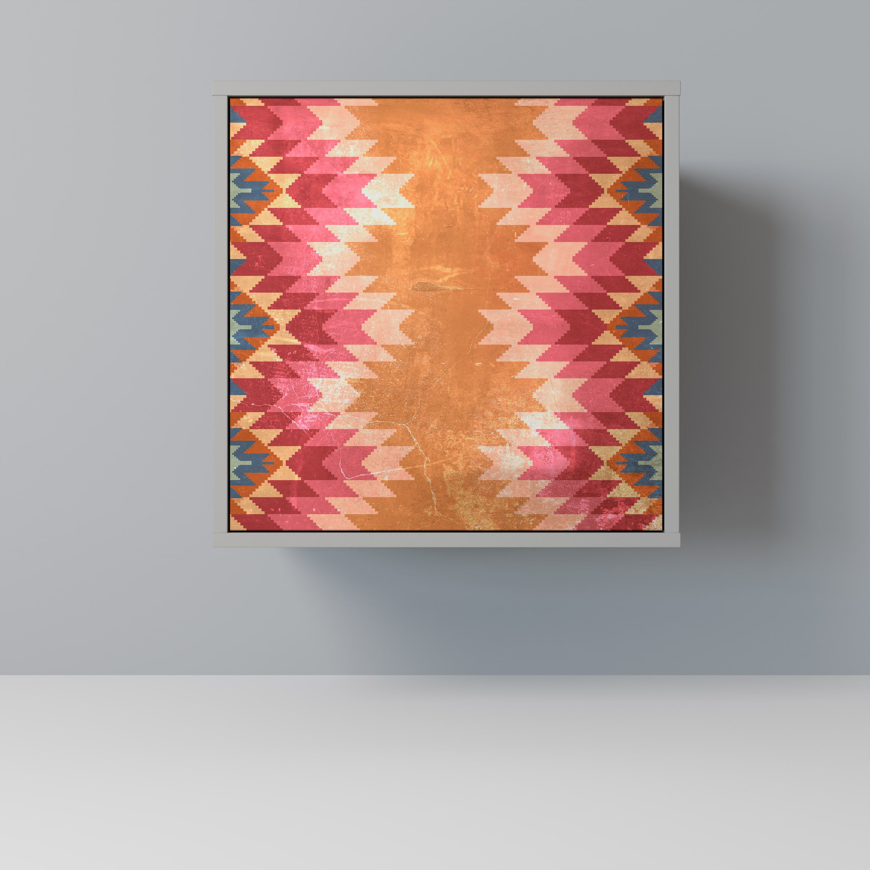 Aparador INDIAN FOLK de 1 puerta en acabado gris