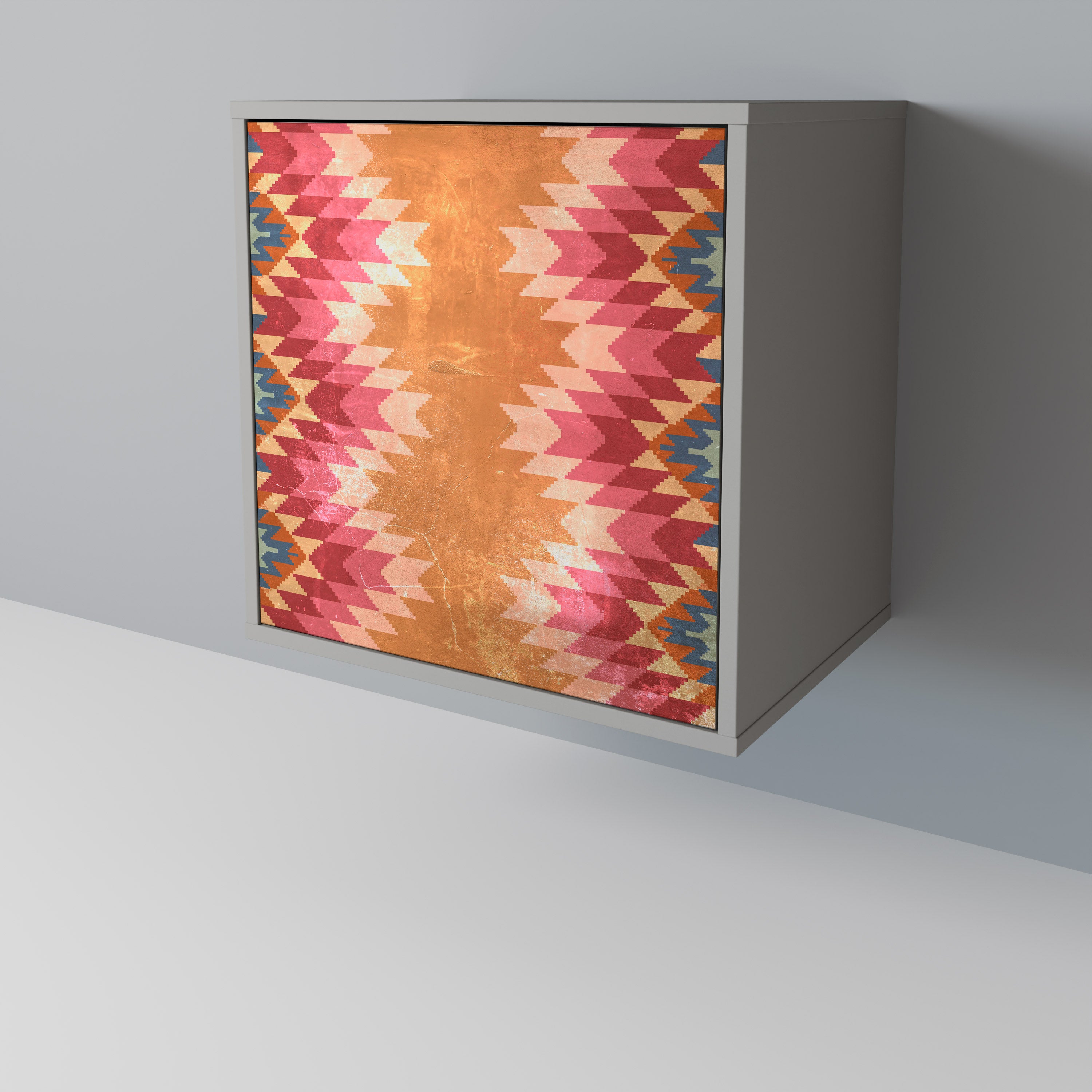 Aparador INDIAN FOLK de 1 puerta en acabado gris