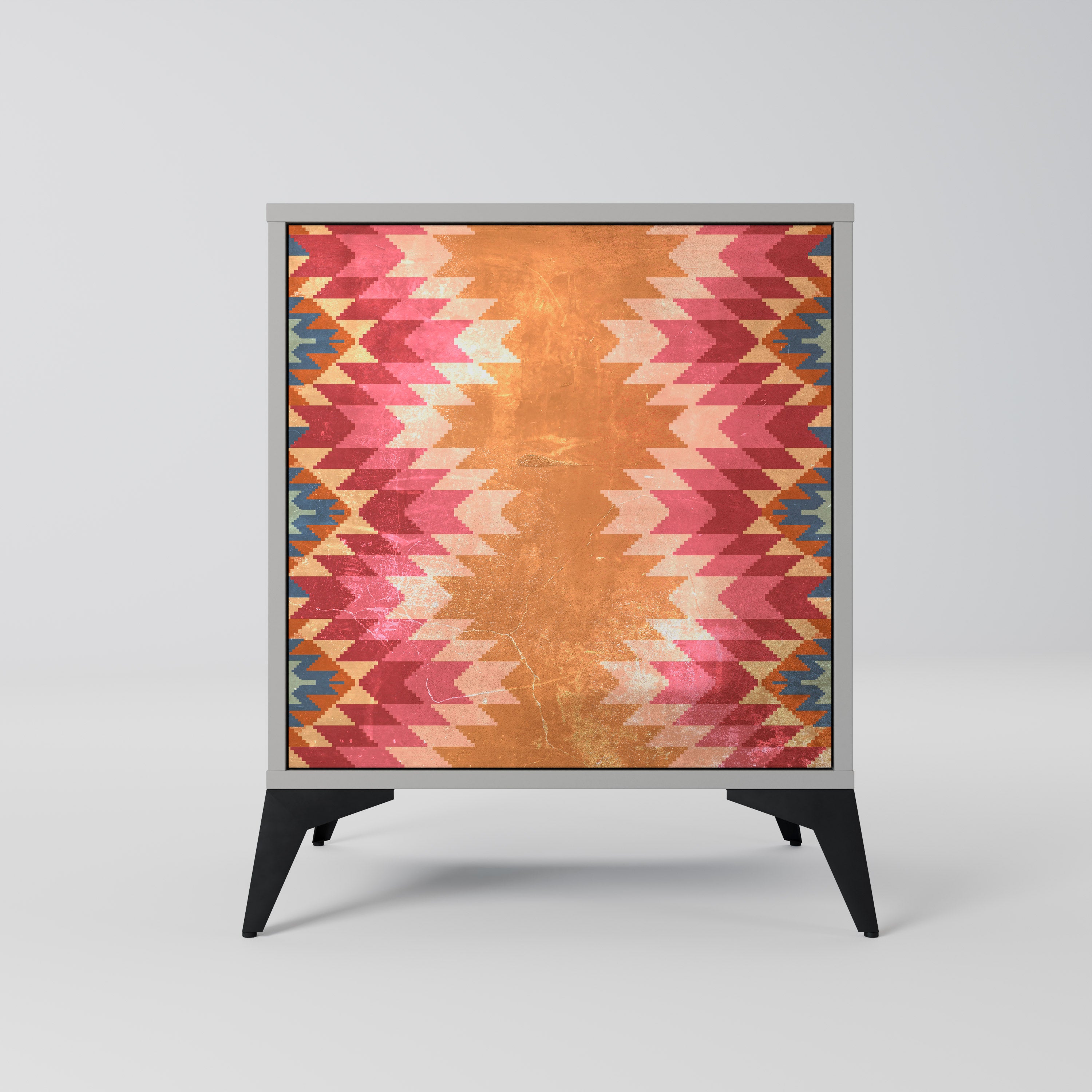 Aparador INDIAN FOLK de 1 puerta en acabado gris