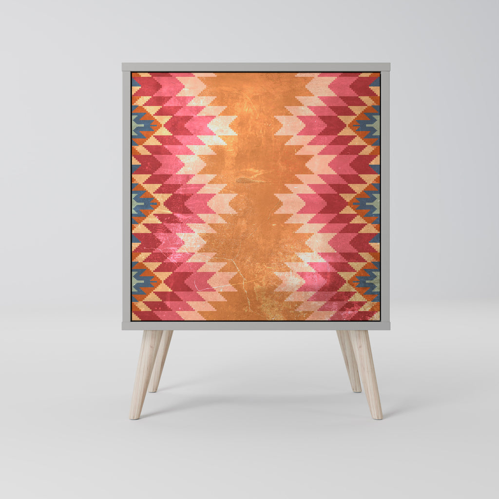 Aparador INDIAN FOLK de 1 puerta en acabado gris