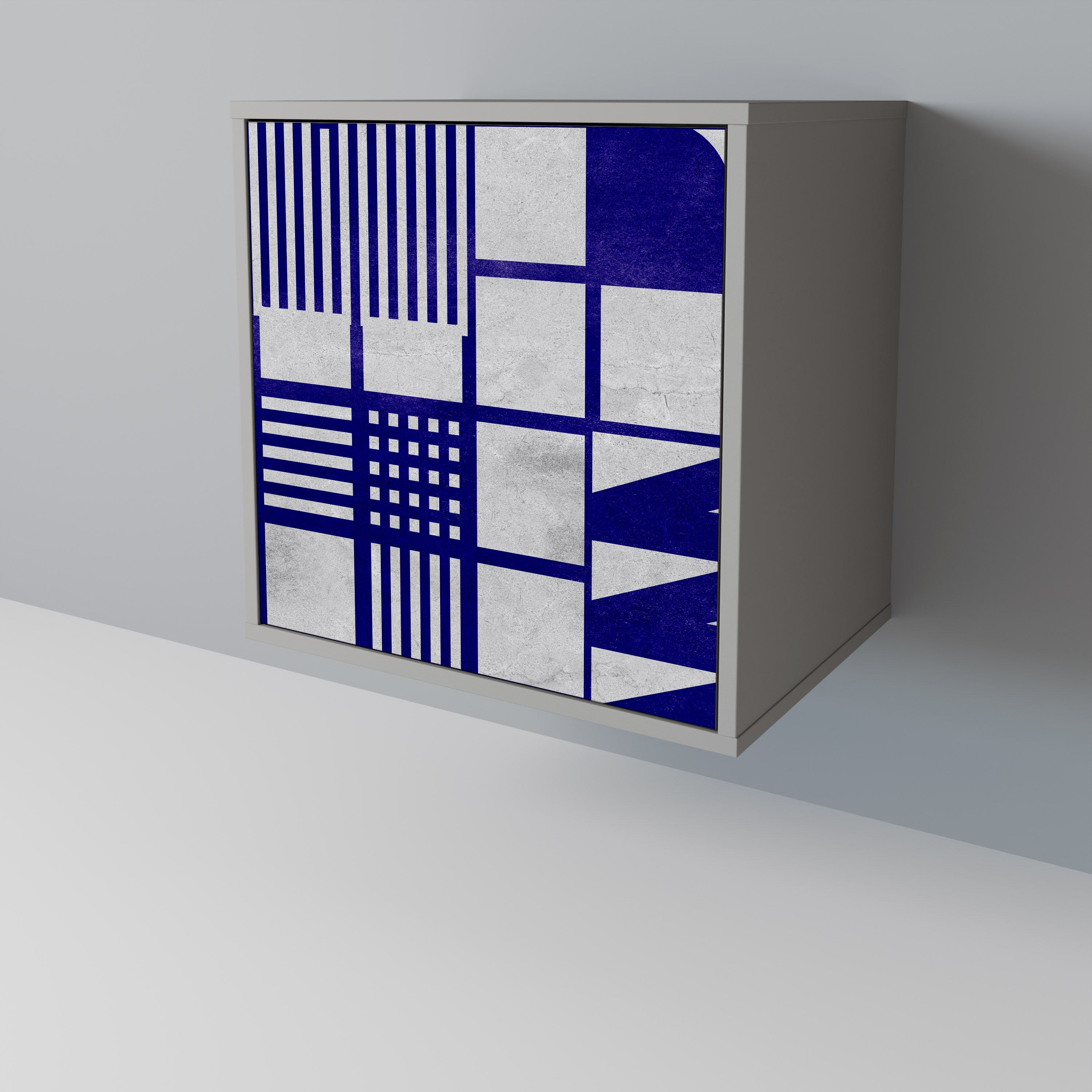 Aparador de 1 puerta THE RIGHT PLACES en acabado gris