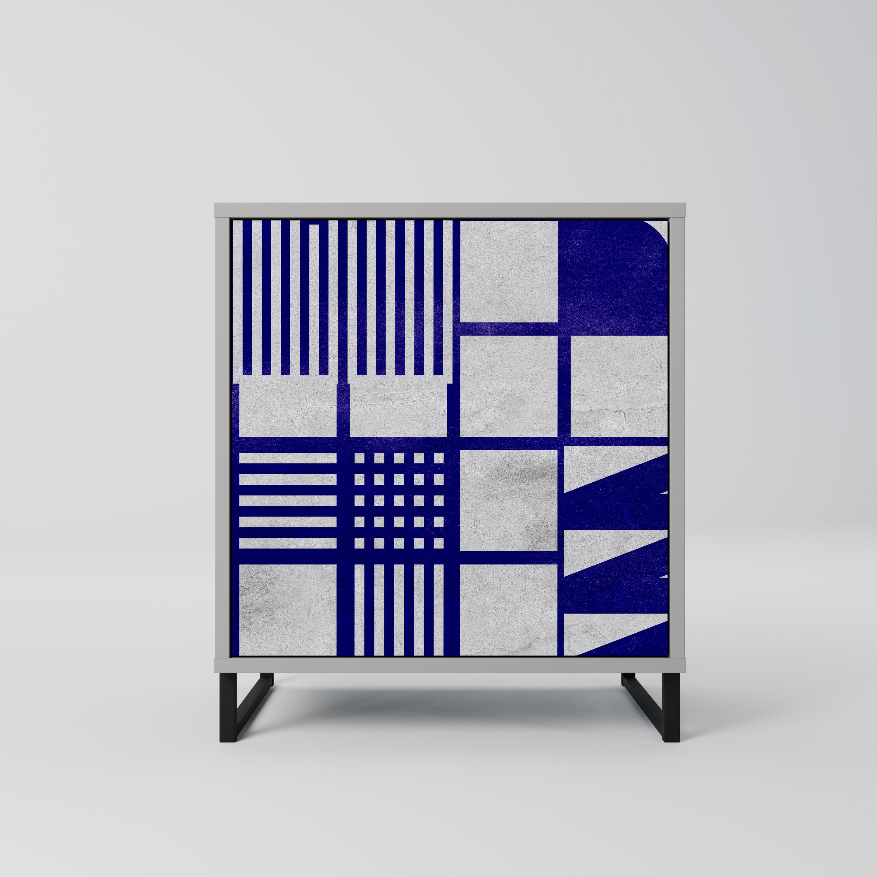 Aparador de 1 puerta THE RIGHT PLACES en acabado gris