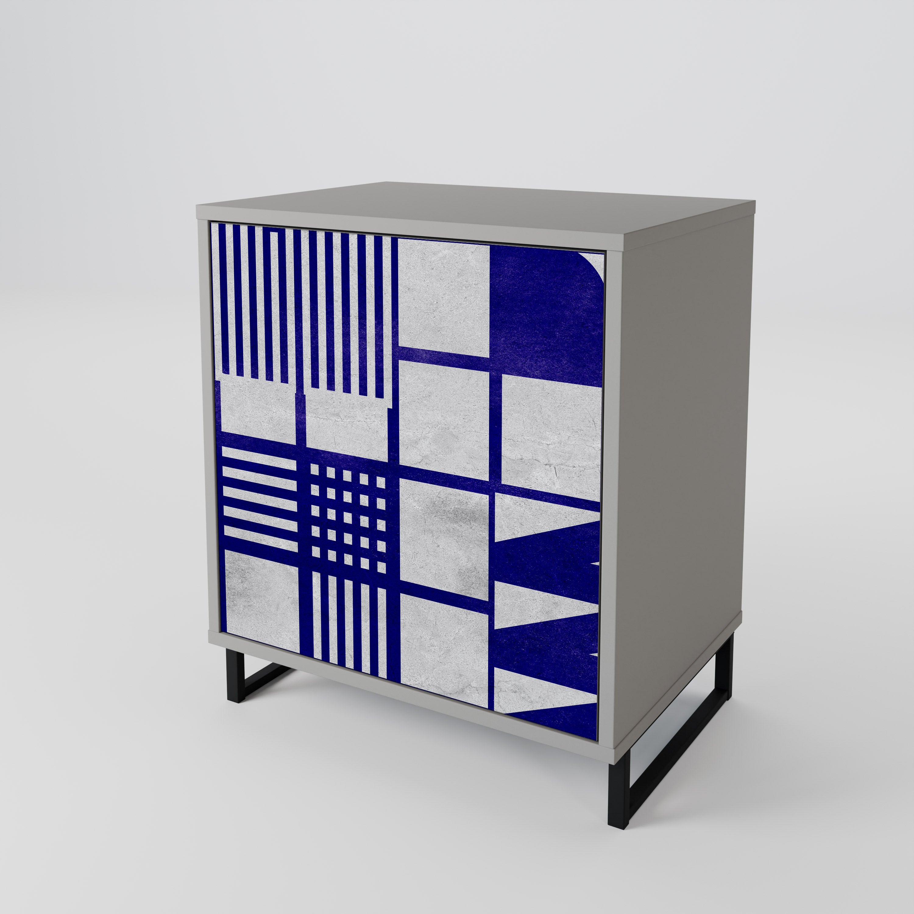 Aparador de 1 puerta THE RIGHT PLACES en acabado gris