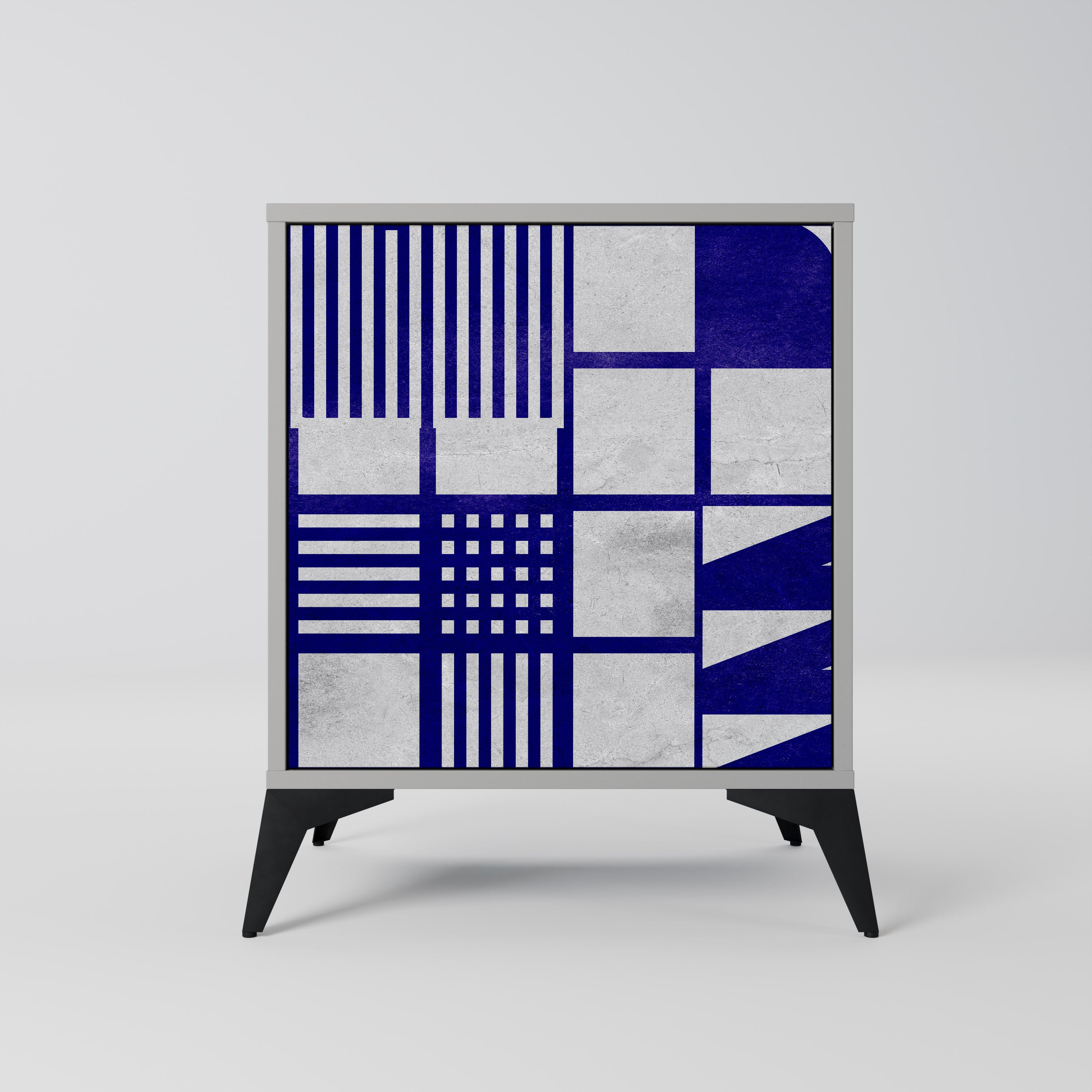 Aparador de 1 puerta THE RIGHT PLACES en acabado gris