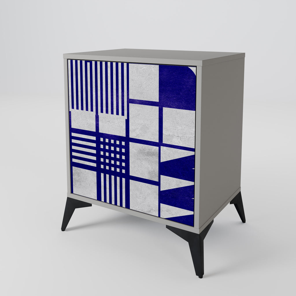 Aparador de 1 puerta THE RIGHT PLACES en acabado gris