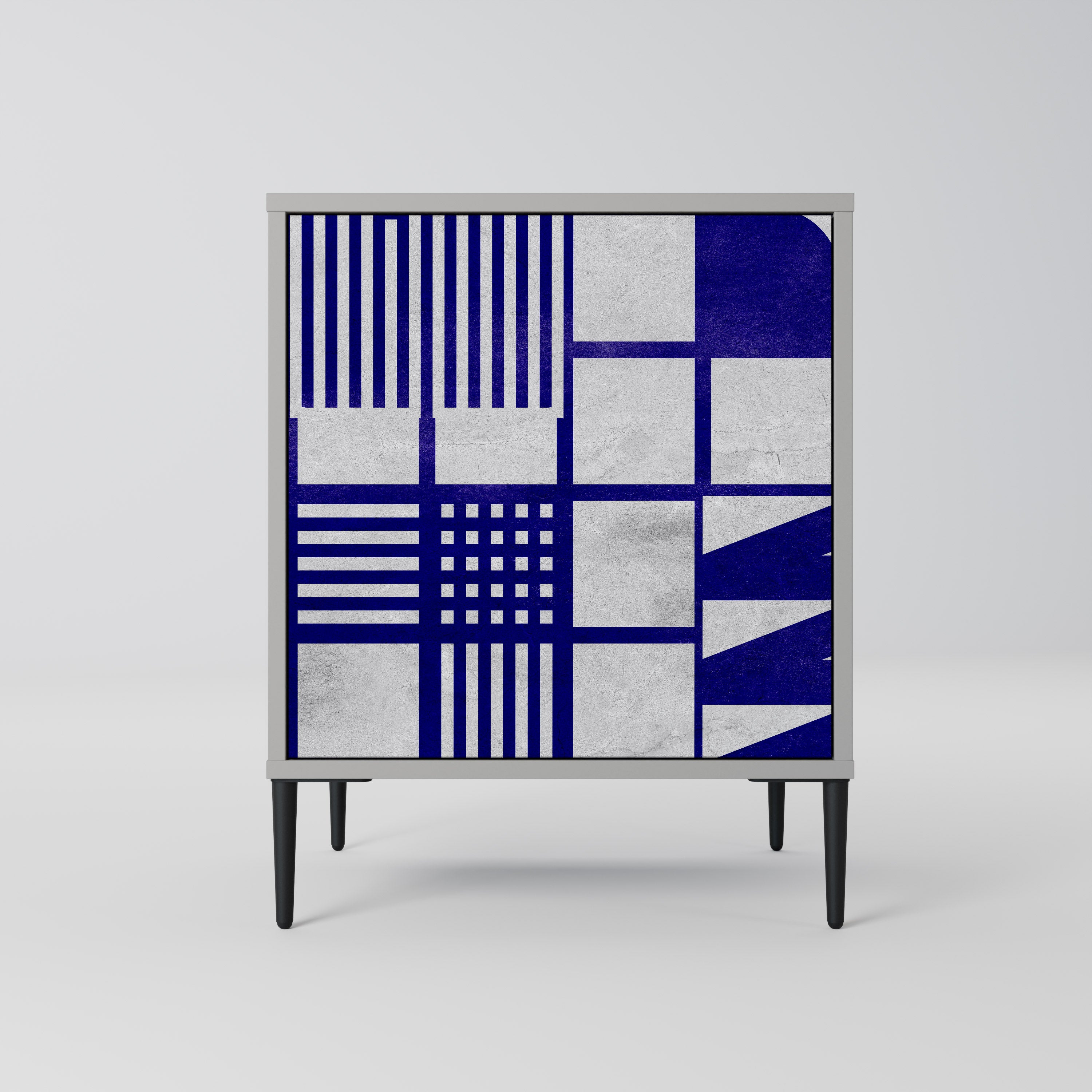 Aparador de 1 puerta THE RIGHT PLACES en acabado gris