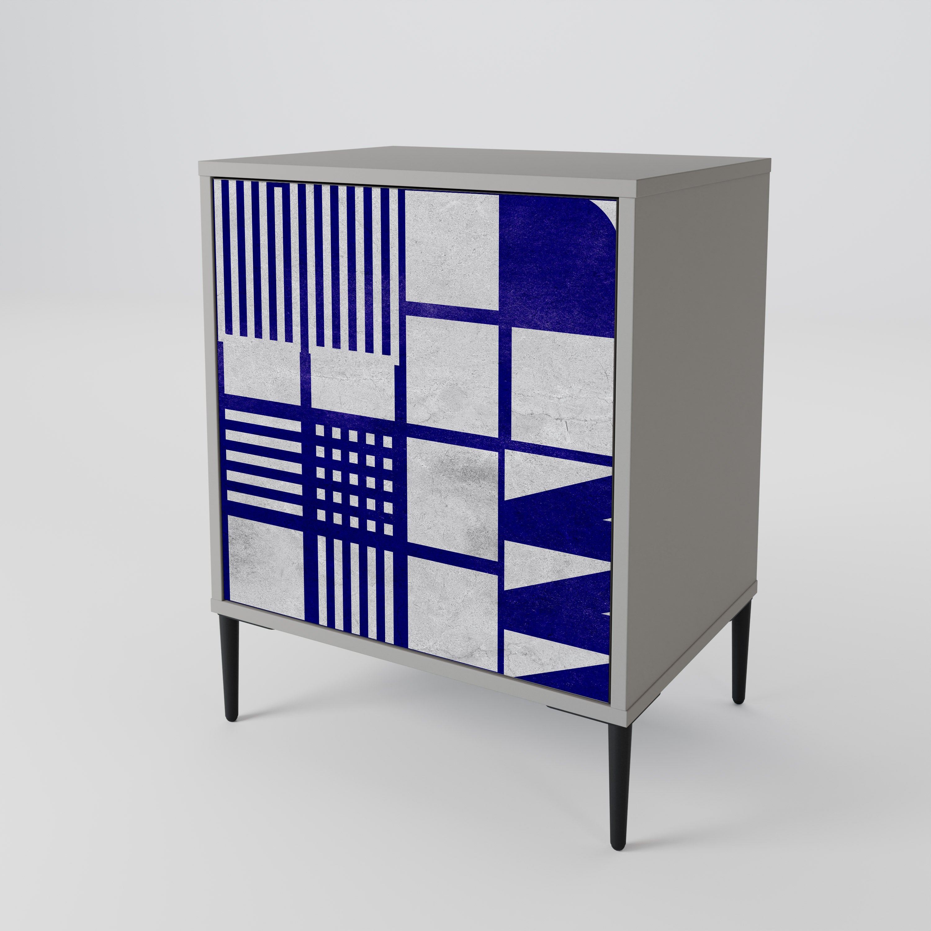 Aparador de 1 puerta THE RIGHT PLACES en acabado gris