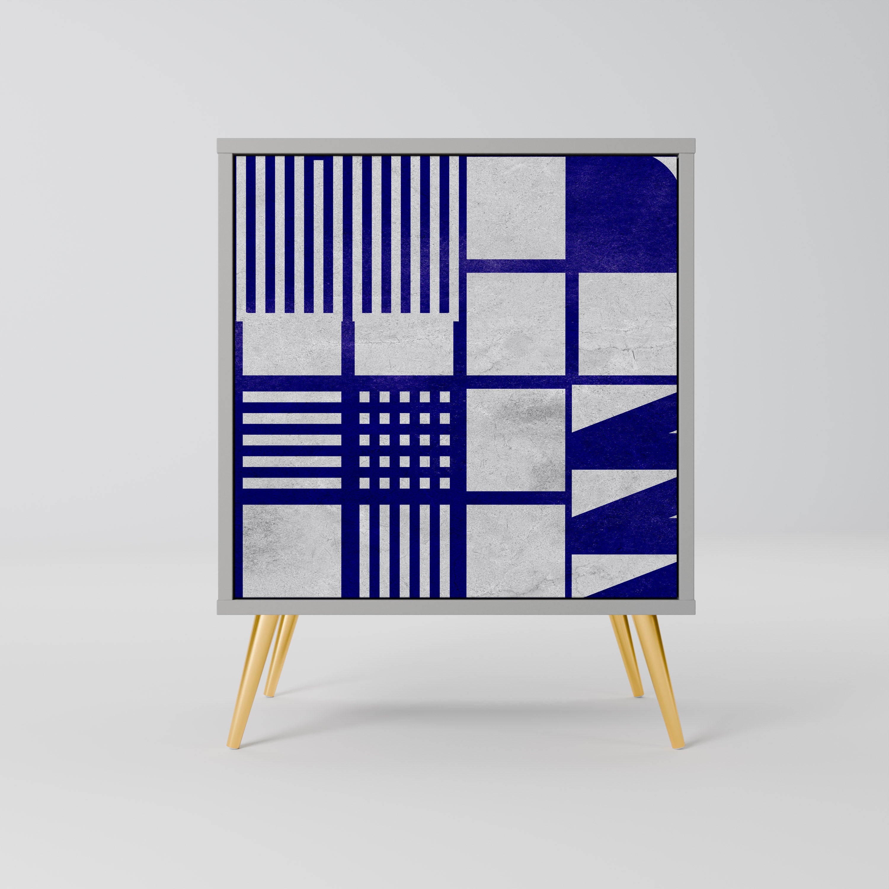 Aparador de 1 puerta THE RIGHT PLACES en acabado gris