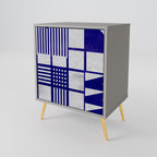 THE RIGHT PLACES Aparador de 1 Puerta en Acabado Gris