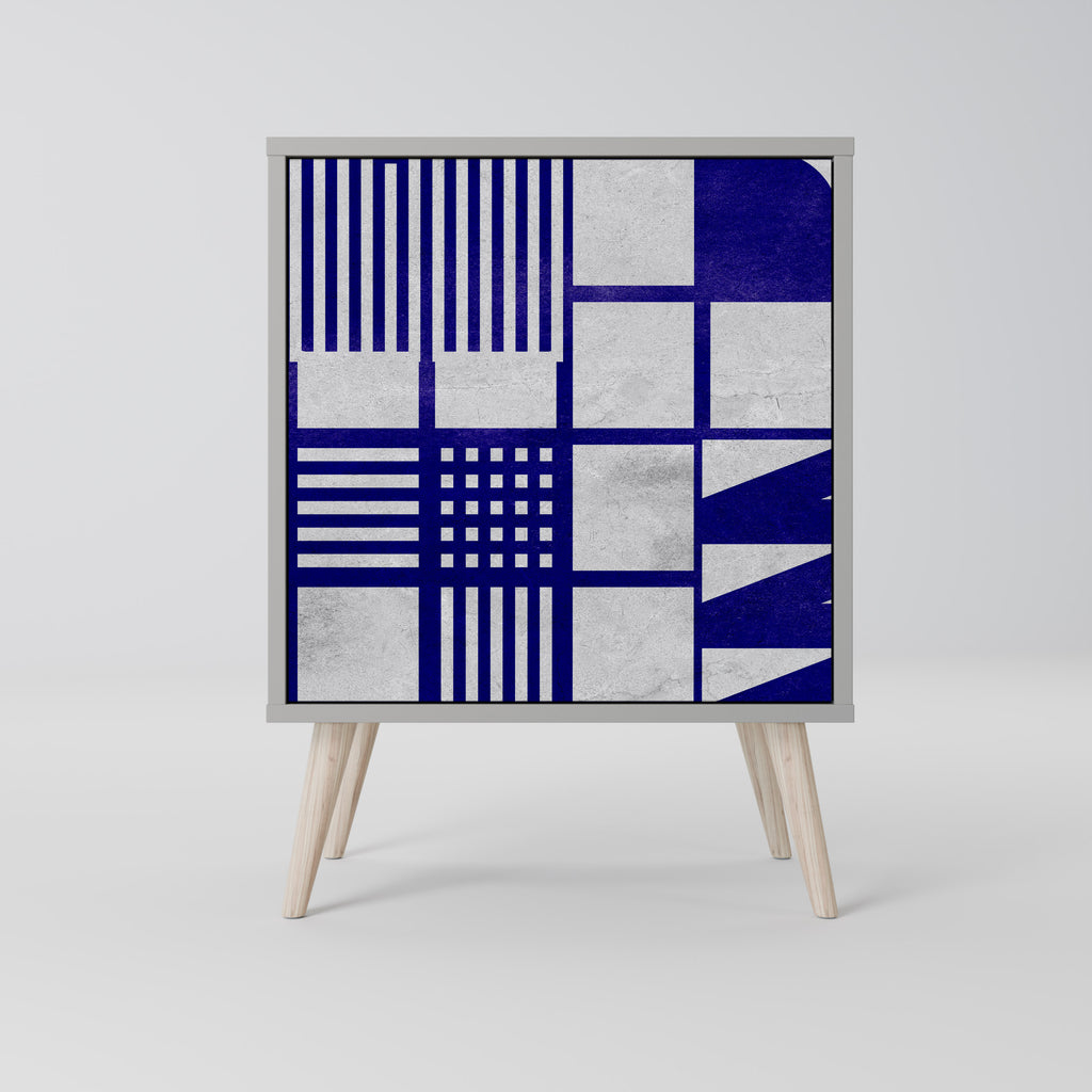 Aparador de 1 puerta THE RIGHT PLACES en acabado gris