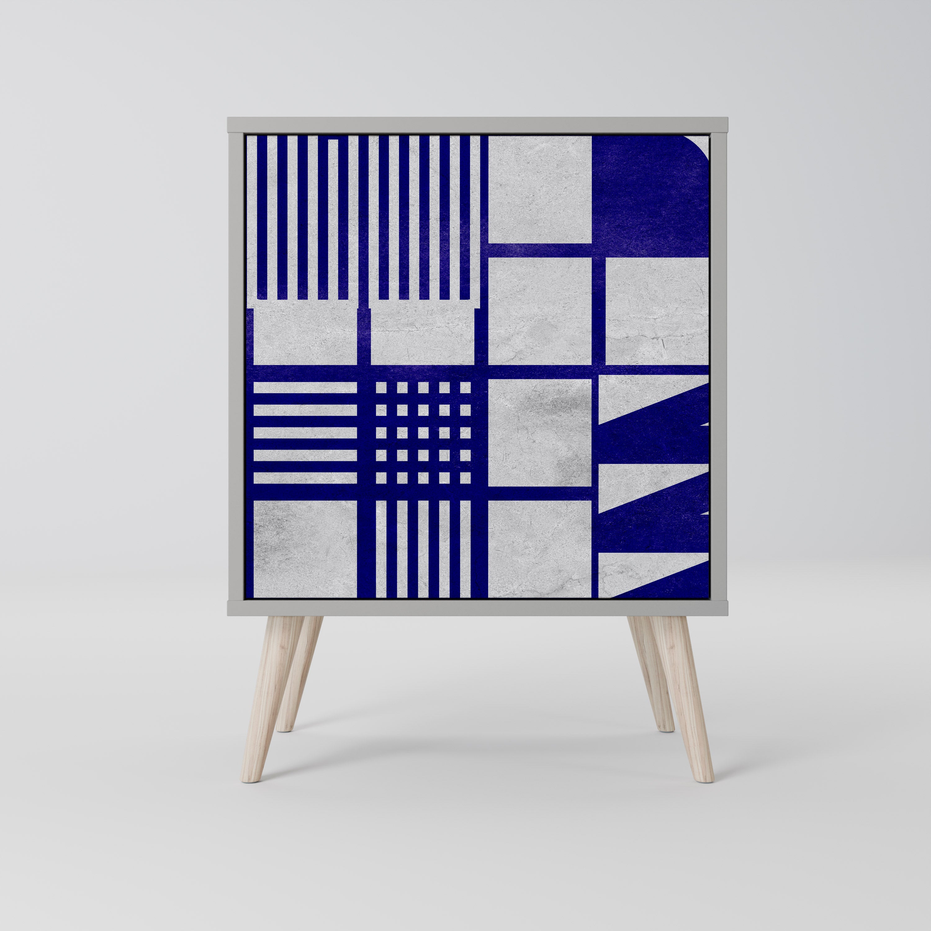 Aparador de 1 puerta THE RIGHT PLACES en acabado gris