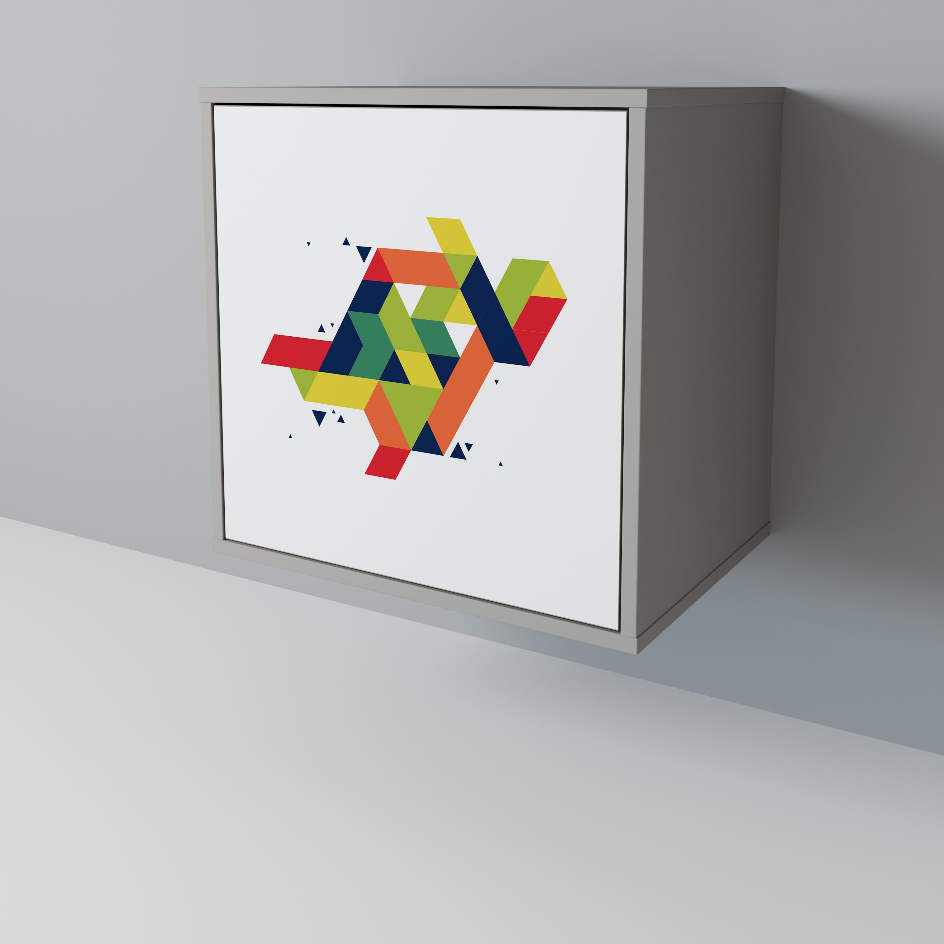 Aparador FUTURE SIGN de ​​1 puerta en acabado gris