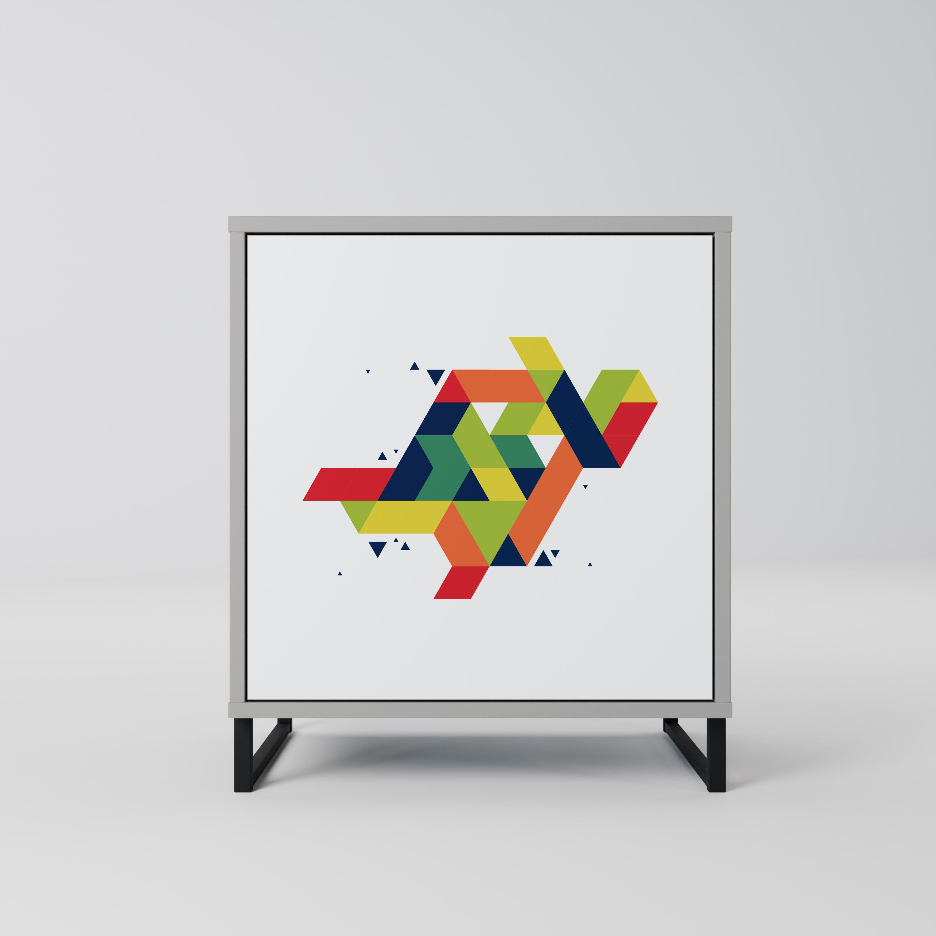 Aparador FUTURE SIGN de ​​1 puerta en acabado gris