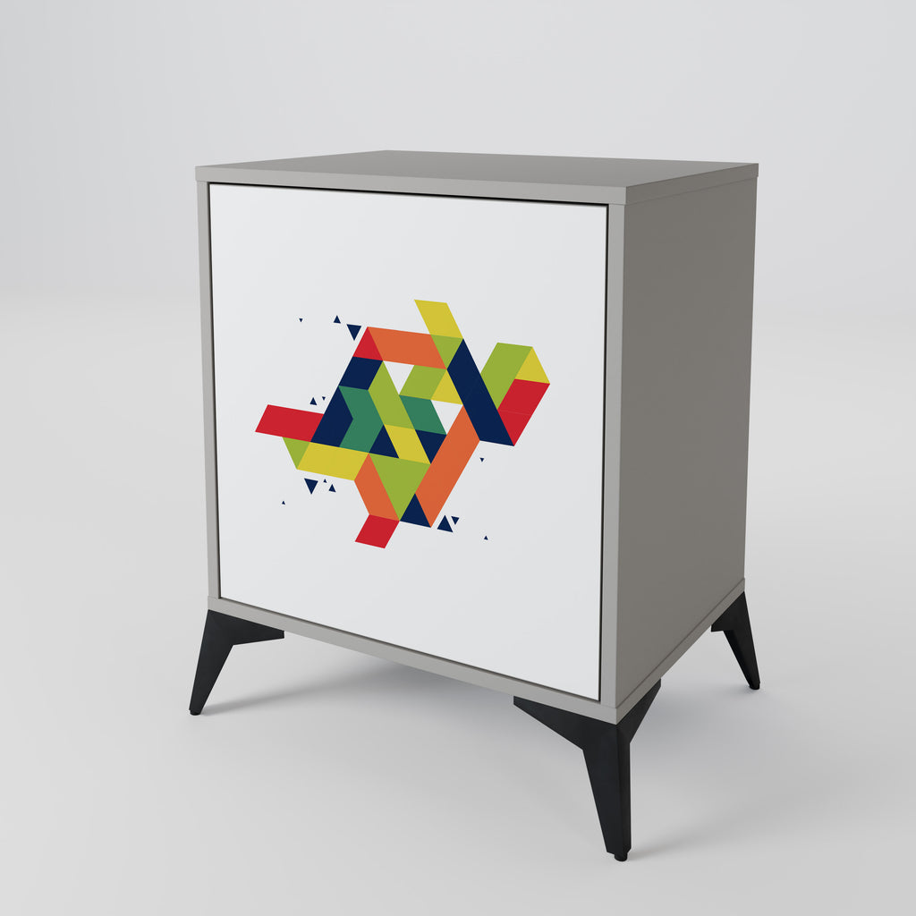 Aparador FUTURE SIGN de ​​1 puerta en acabado gris