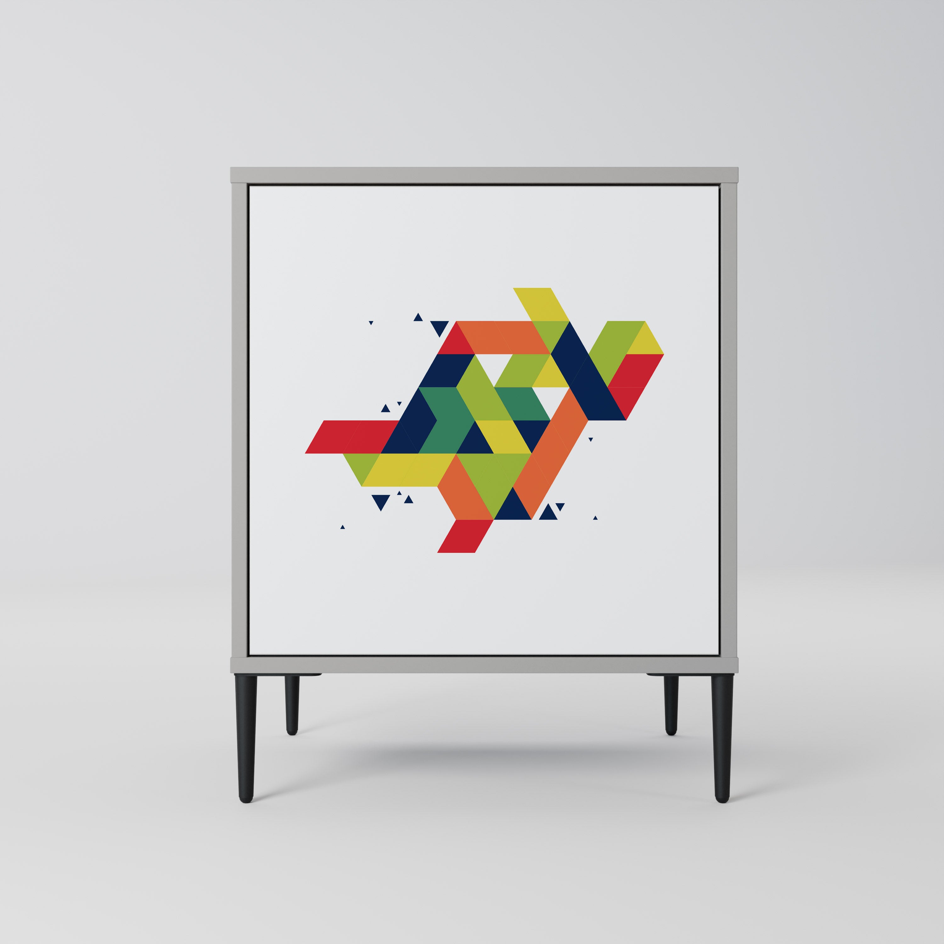 Aparador FUTURE SIGN de ​​1 puerta en acabado gris