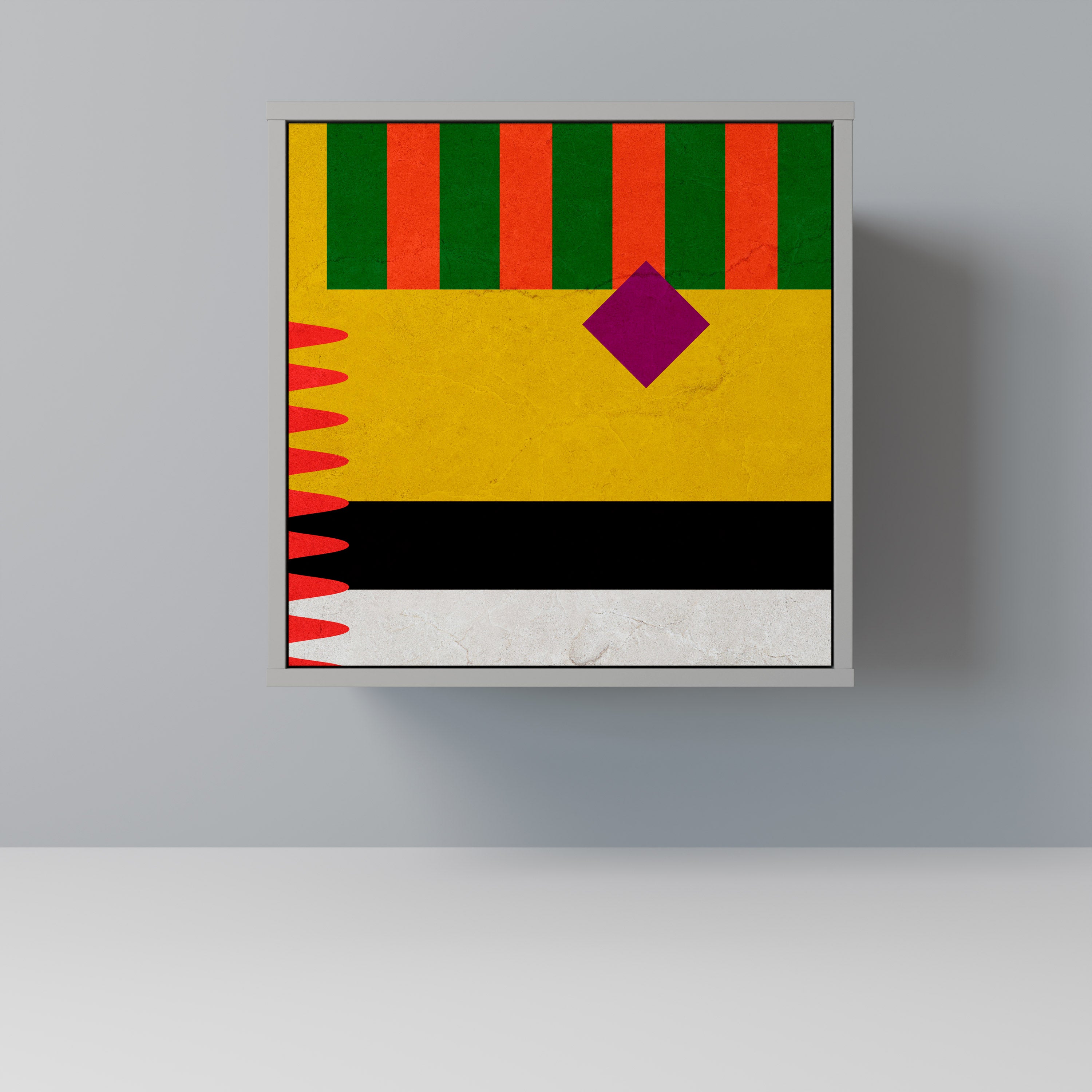 Aparador VIVID ART de 1 puerta en acabado gris