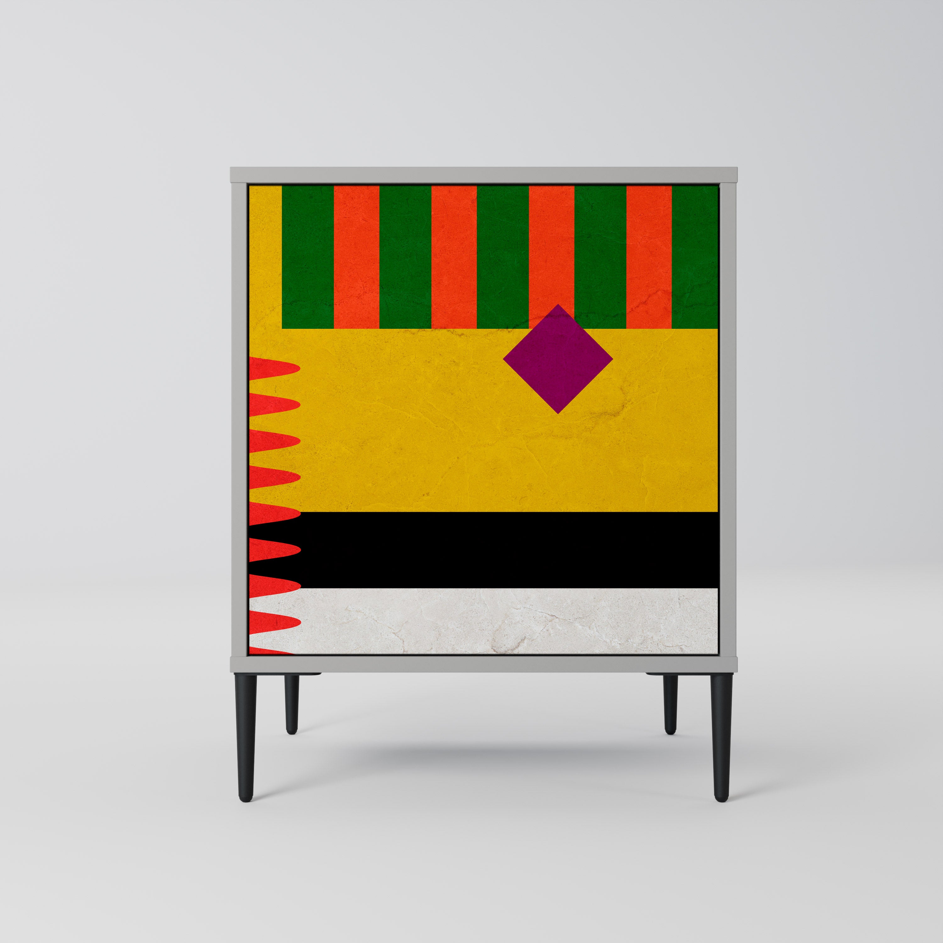 Aparador VIVID ART de 1 puerta en acabado gris