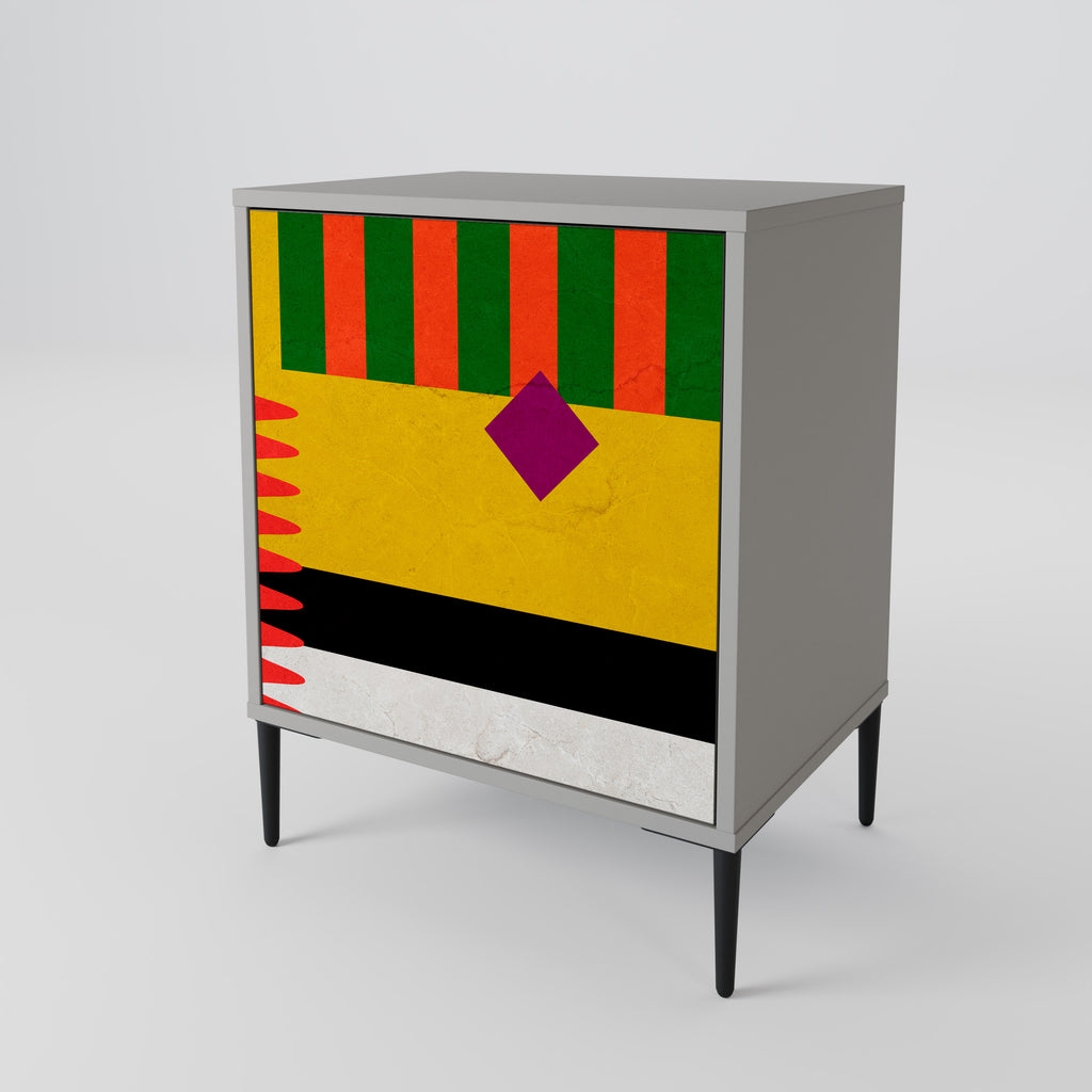 Aparador VIVID ART de 1 puerta en acabado gris