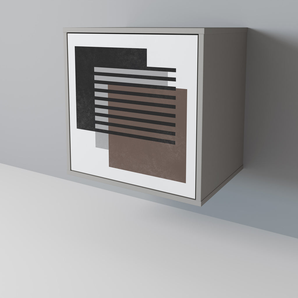 Aparador SHADOW SYNCHRONY de 1 puerta en acabado gris