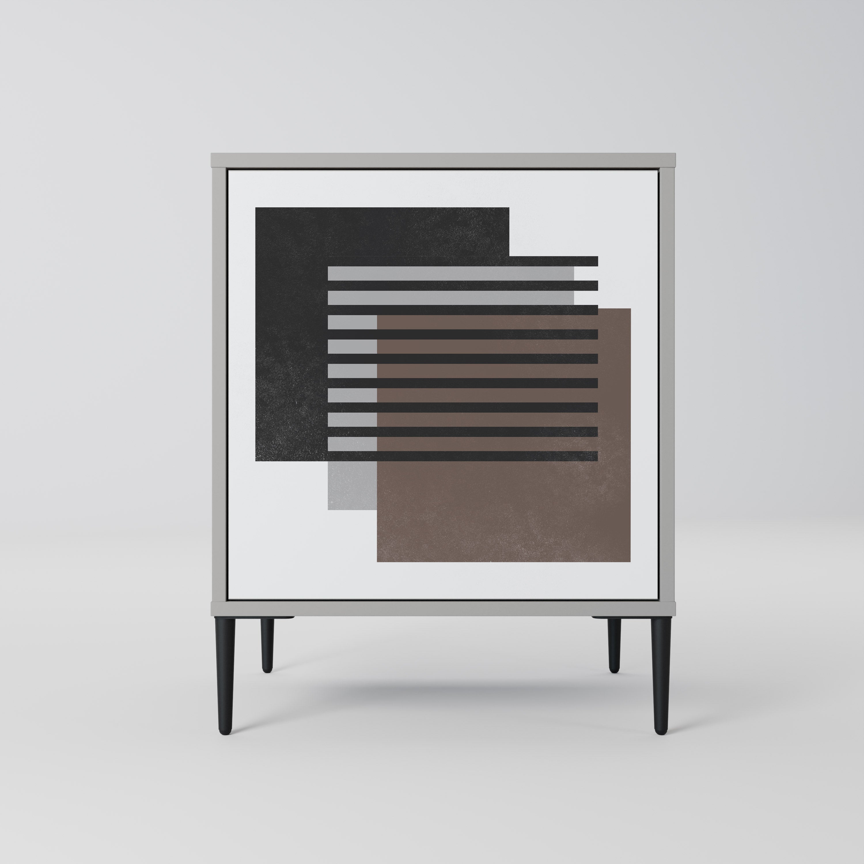 Aparador SHADOW SYNCHRONY de 1 puerta en acabado gris