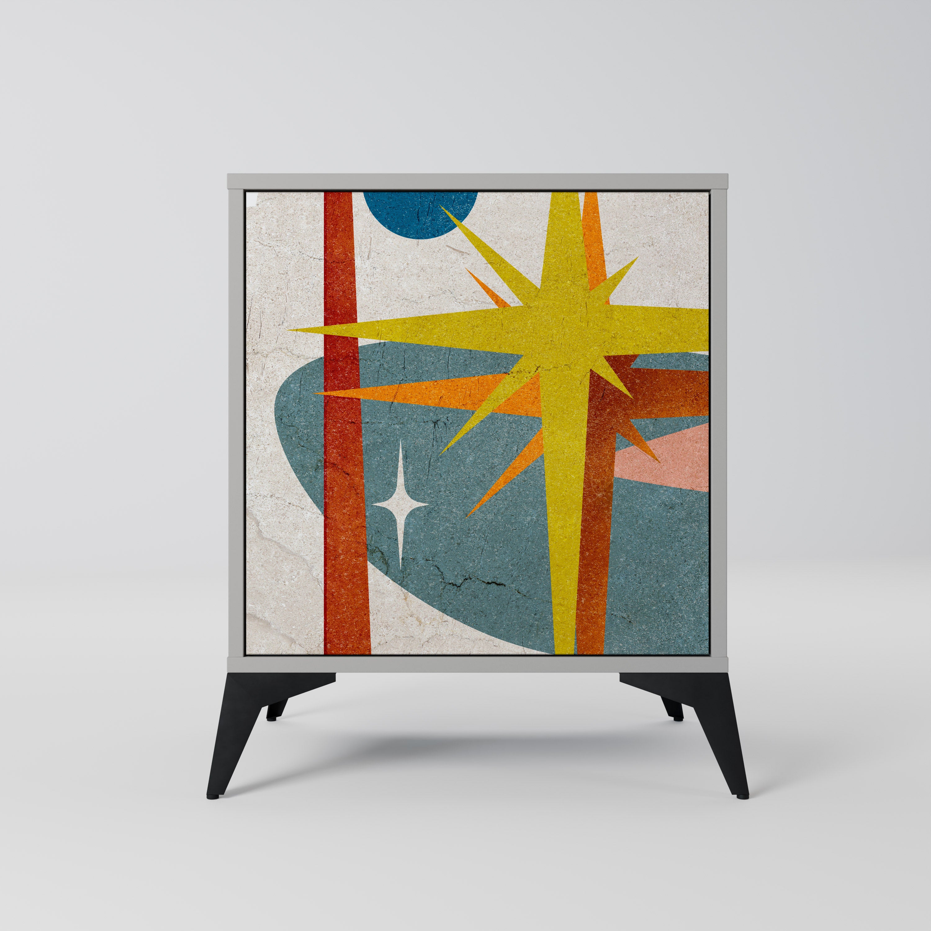 Aparador INTERSTELLAR VIBES de 1 puerta en acabado gris