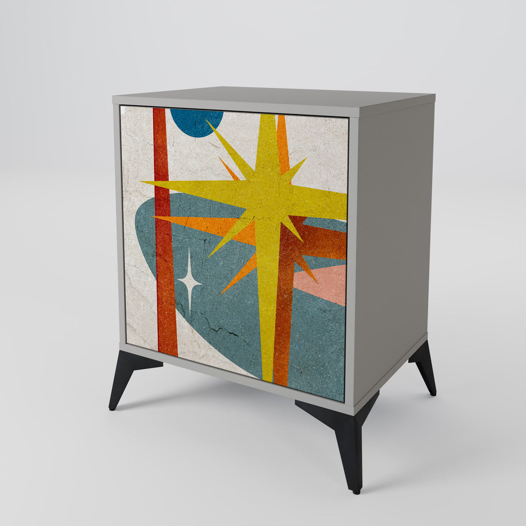 Aparador INTERSTELLAR VIBES de 1 puerta en acabado gris