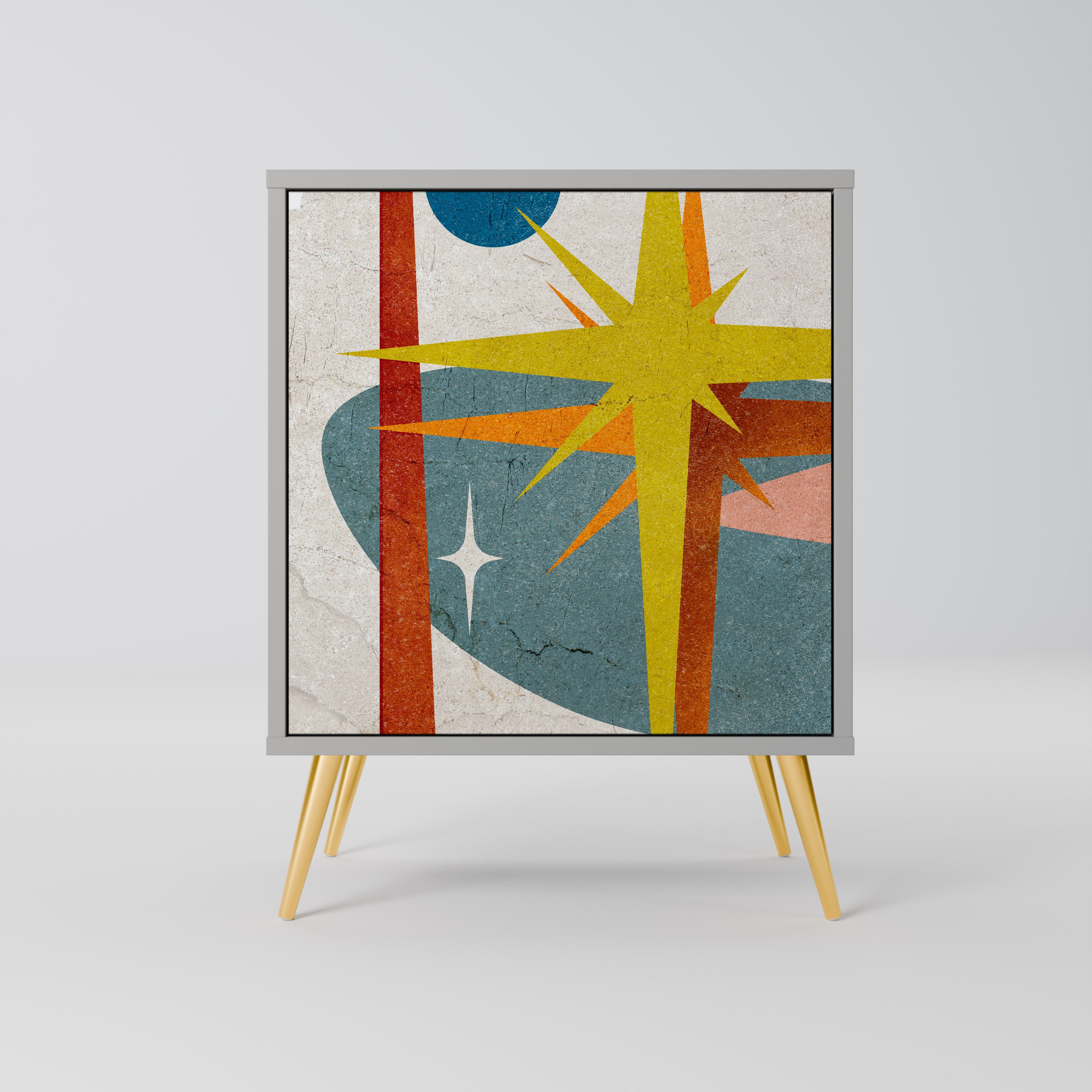 Aparador INTERSTELLAR VIBES de 1 puerta en acabado gris