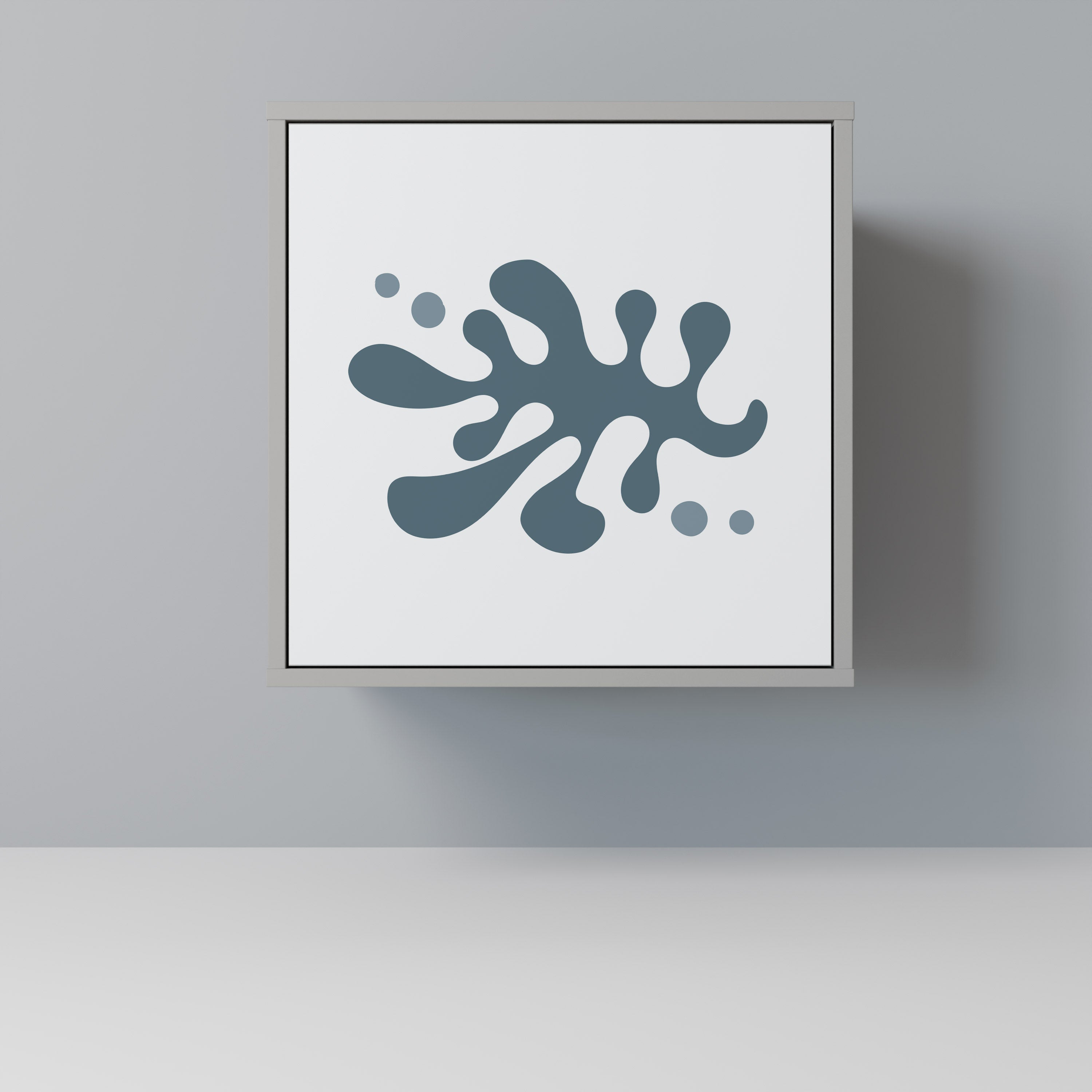 Aparador de una puerta WONDERLAND VEGETATION en acabado gris