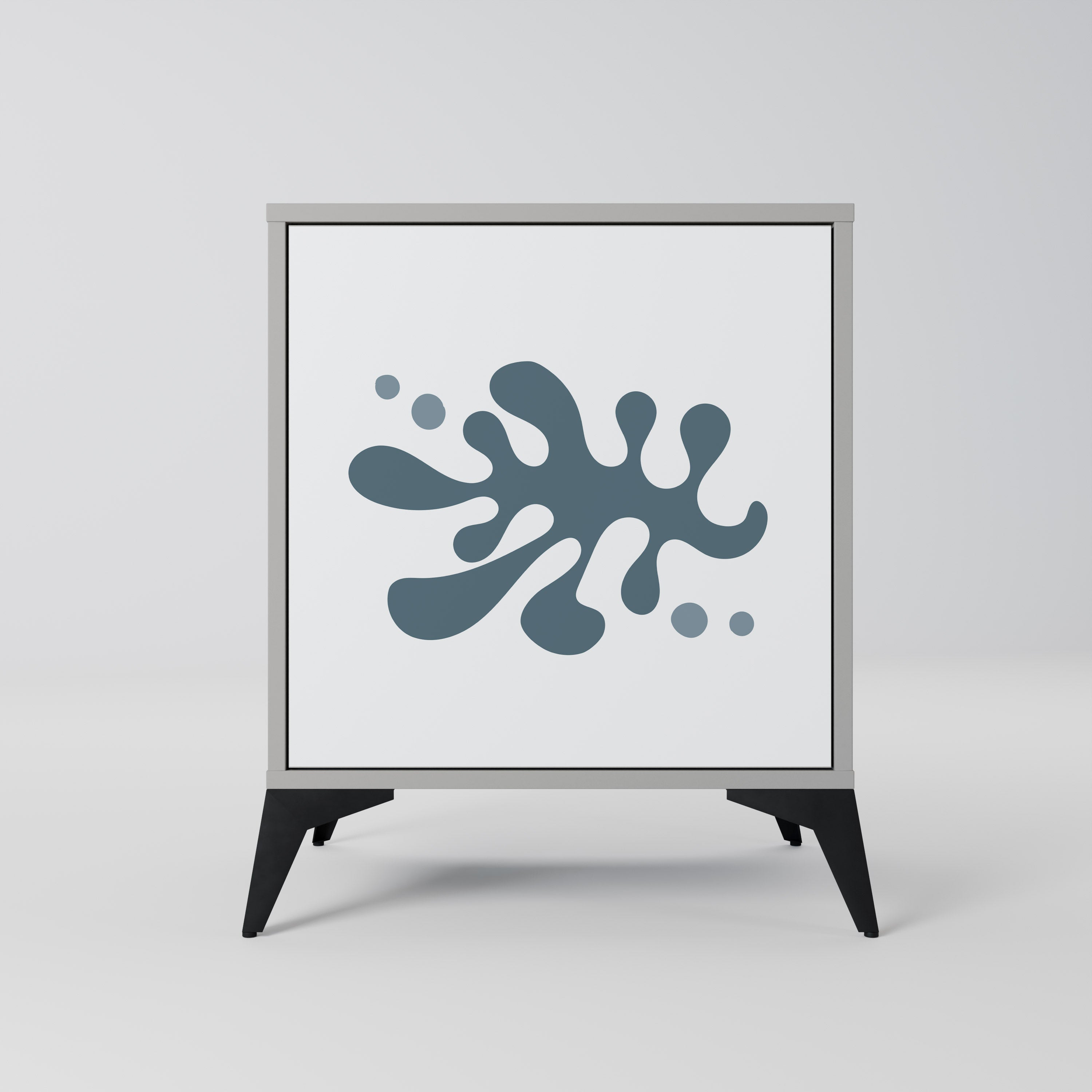 Aparador de una puerta WONDERLAND VEGETATION en acabado gris