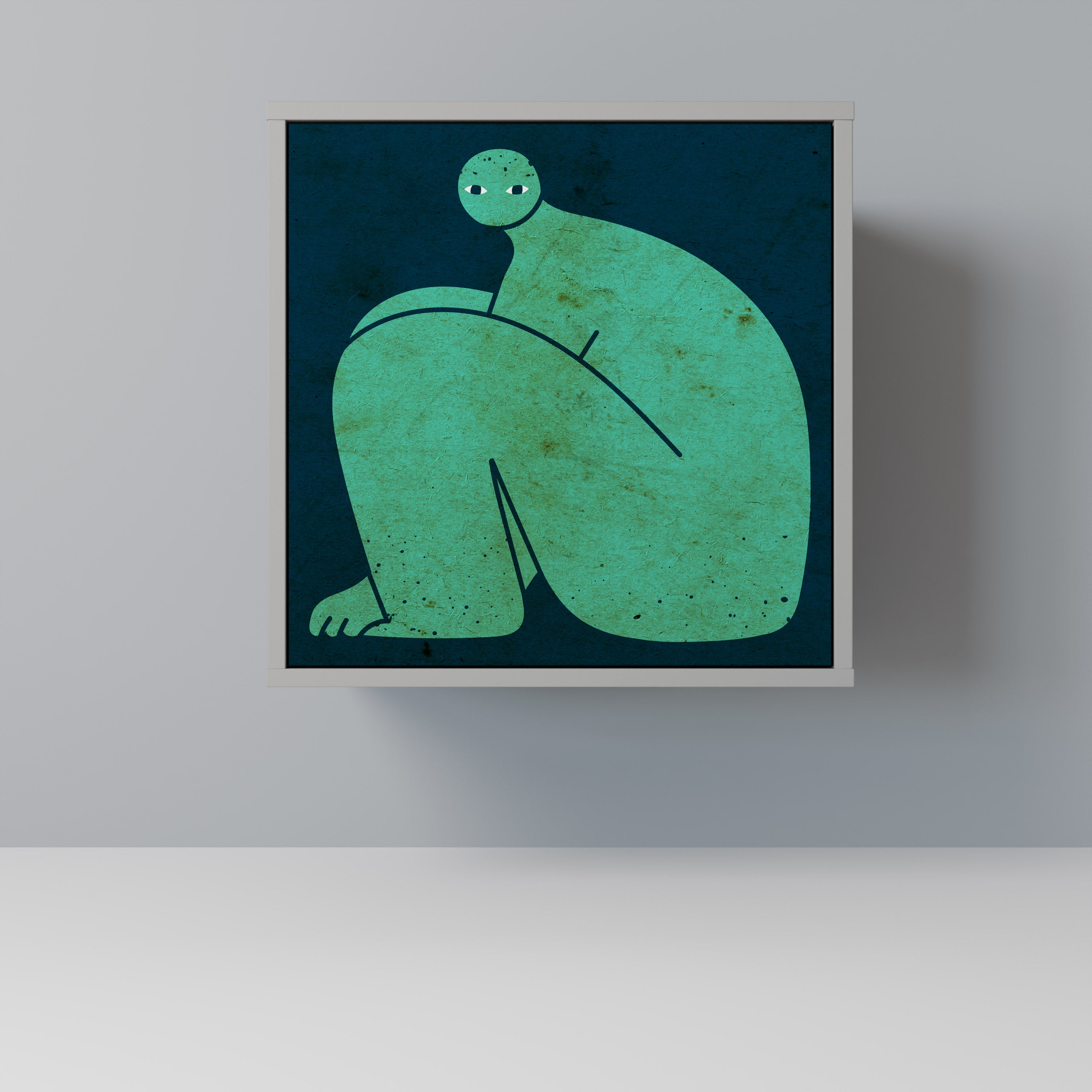 JUNTOS PERO POR SEPARADO Aparador de 1 puerta en acabado gris