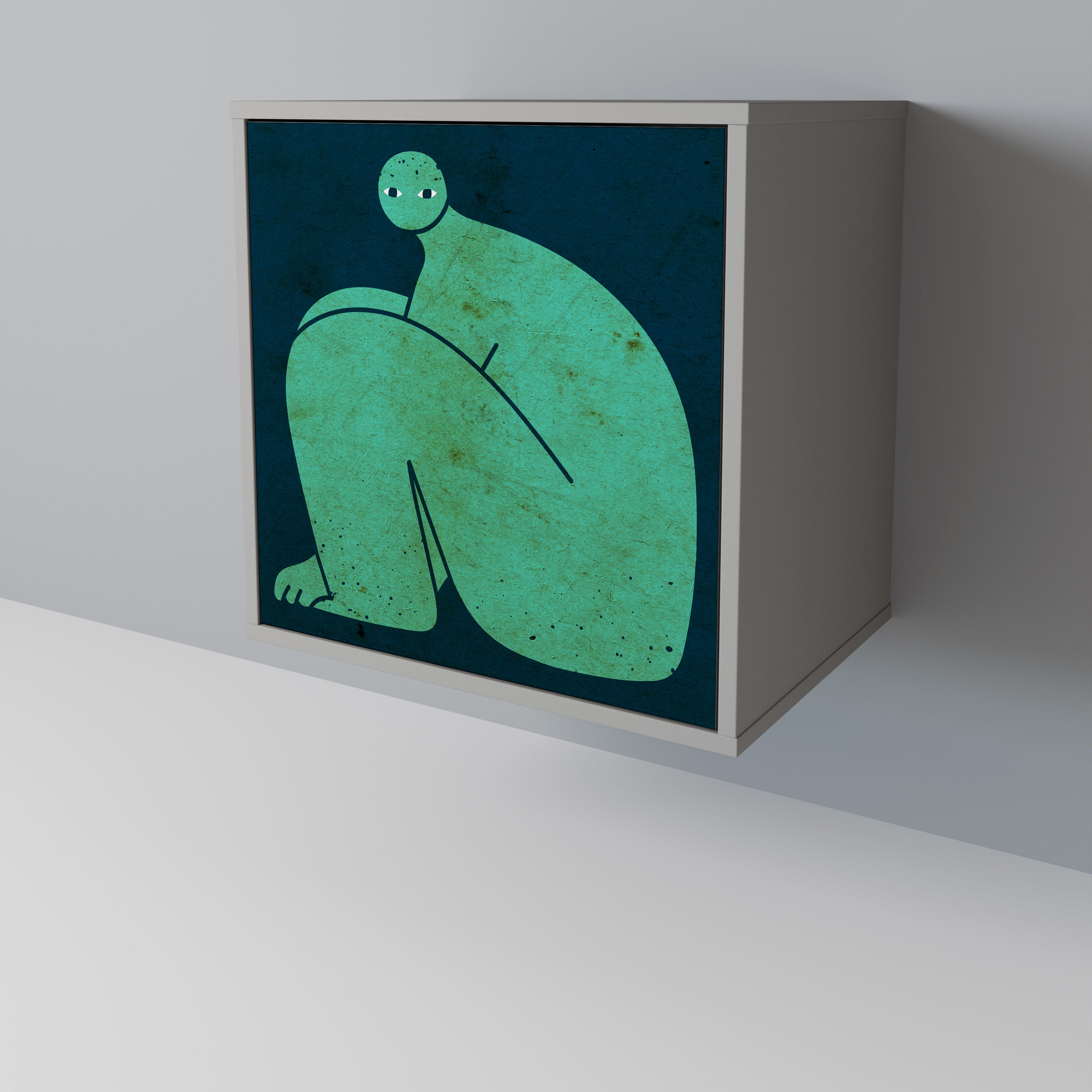 JUNTOS PERO POR SEPARADO Aparador de 1 puerta en acabado gris