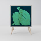 TOGETHER BUT SEPARATELY Aparador de 1 Puerta en Acabado Gris