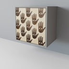 SEE MORE Aparador de 1 Puerta en Acabado Gris