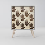 SEE MORE Aparador de 1 Puerta en Acabado Gris