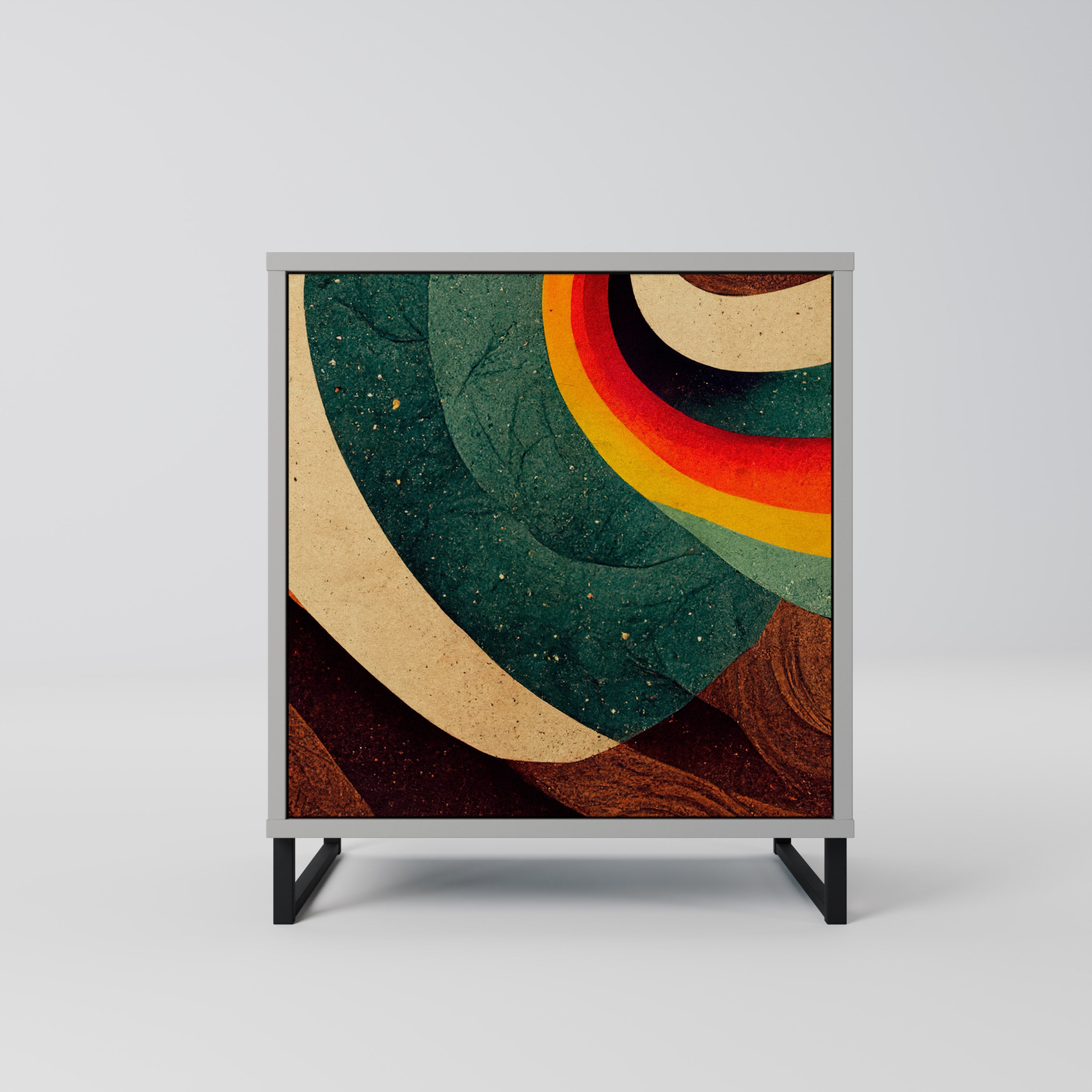 Aparador COLORFUL STRANDS de 1 puerta en acabado gris