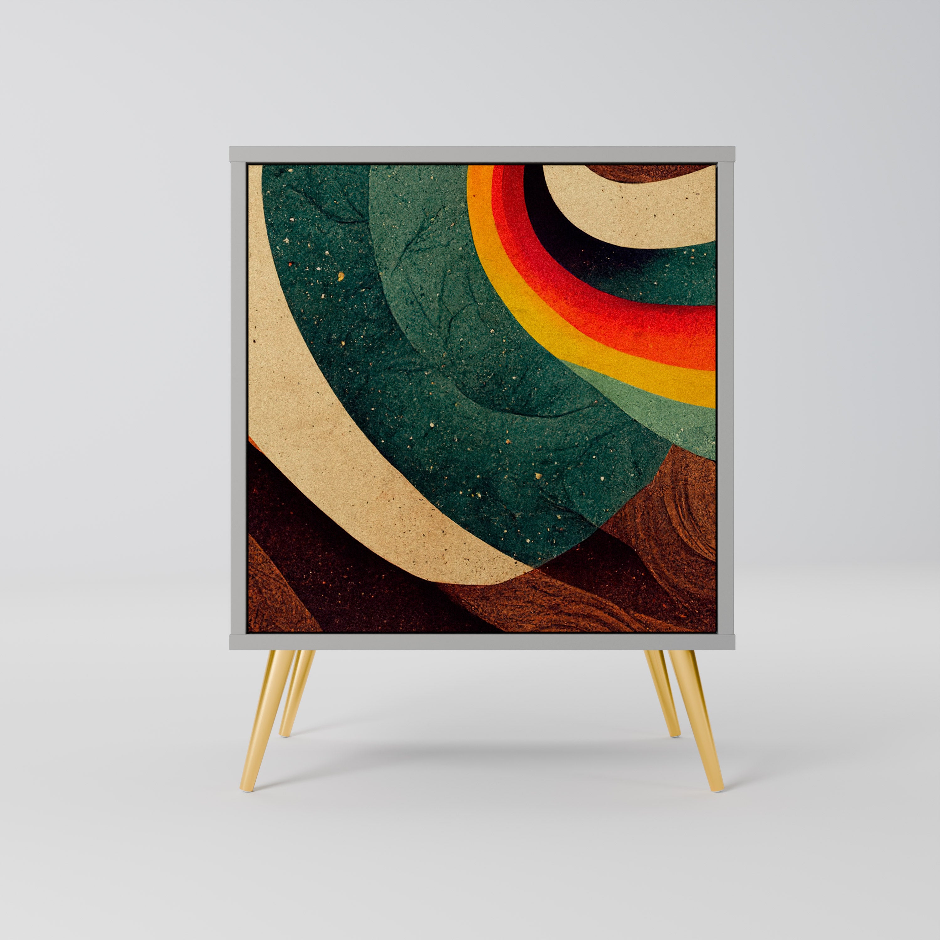 Aparador COLORFUL STRANDS de 1 puerta en acabado gris