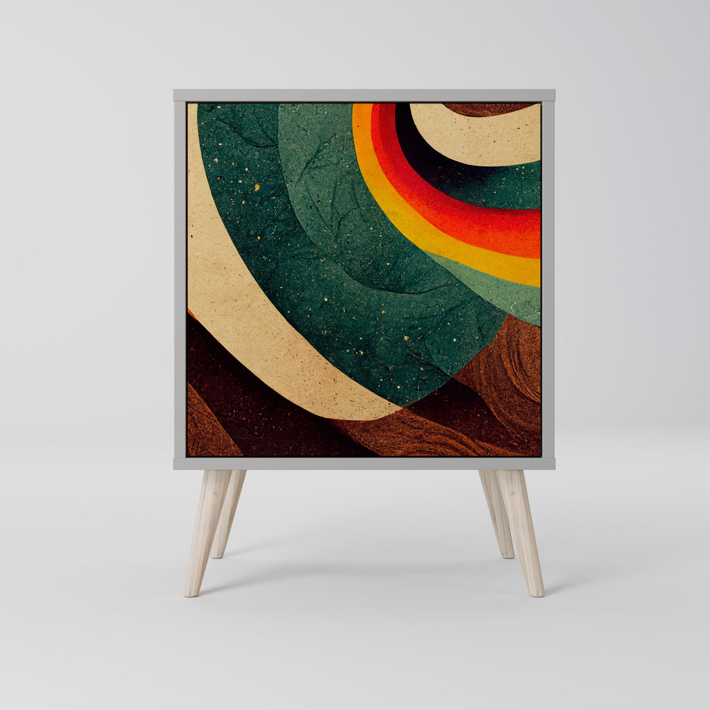 Aparador COLORFUL STRANDS de 1 puerta en acabado gris