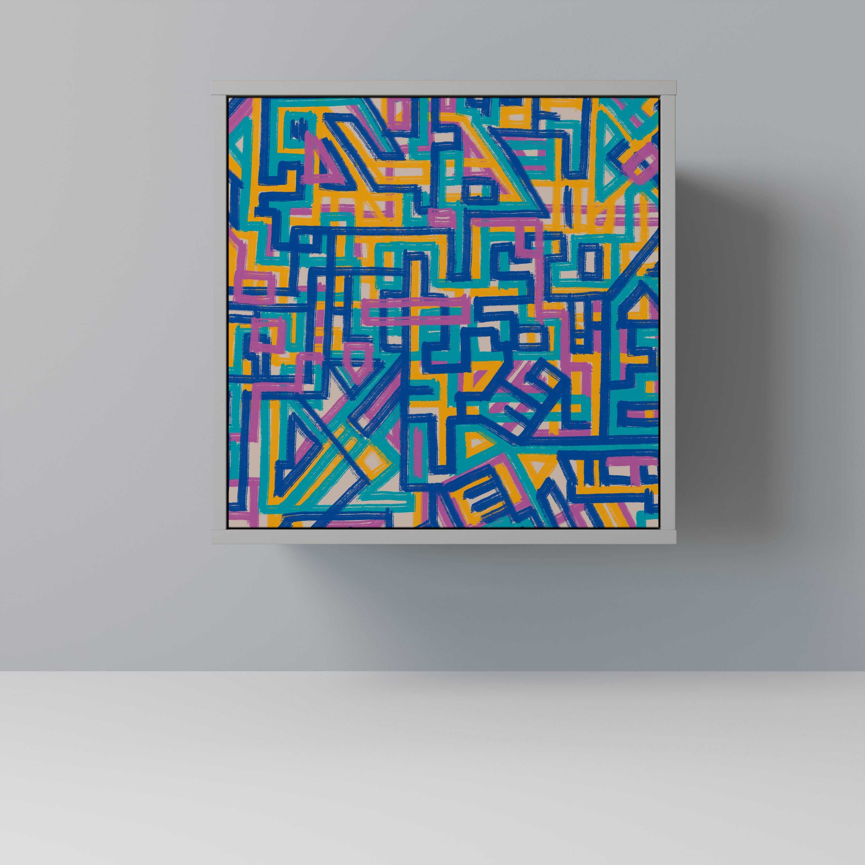 Aparador MEMORIES MAP de 1 puerta en acabado gris