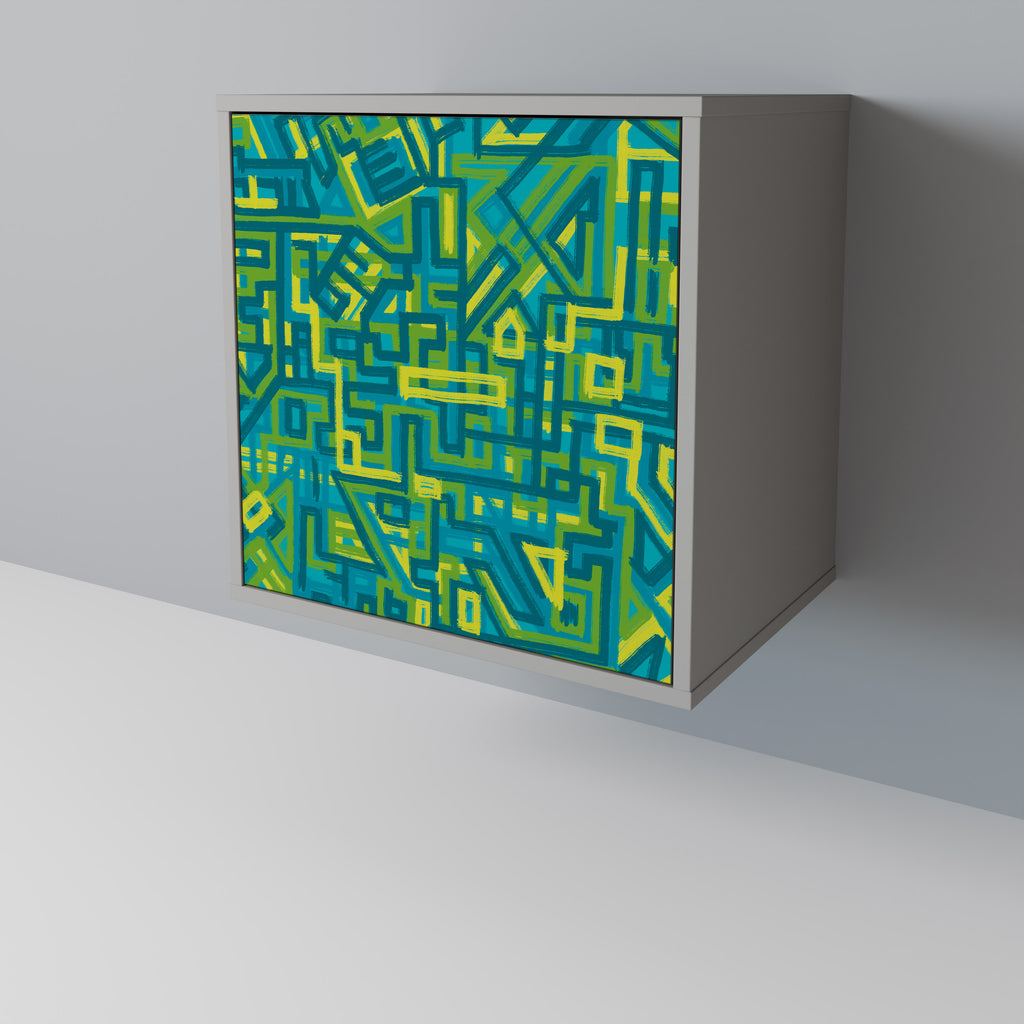 RECUERDOS NOSTÁLGICOS Aparador de 1 puerta en acabado gris