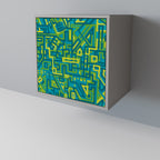 NOSTALGIC MEMORIES Aparador de 1 Puerta en Acabado Gris