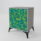 NOSTALGIC MEMORIES Aparador de 1 Puerta en Acabado Gris