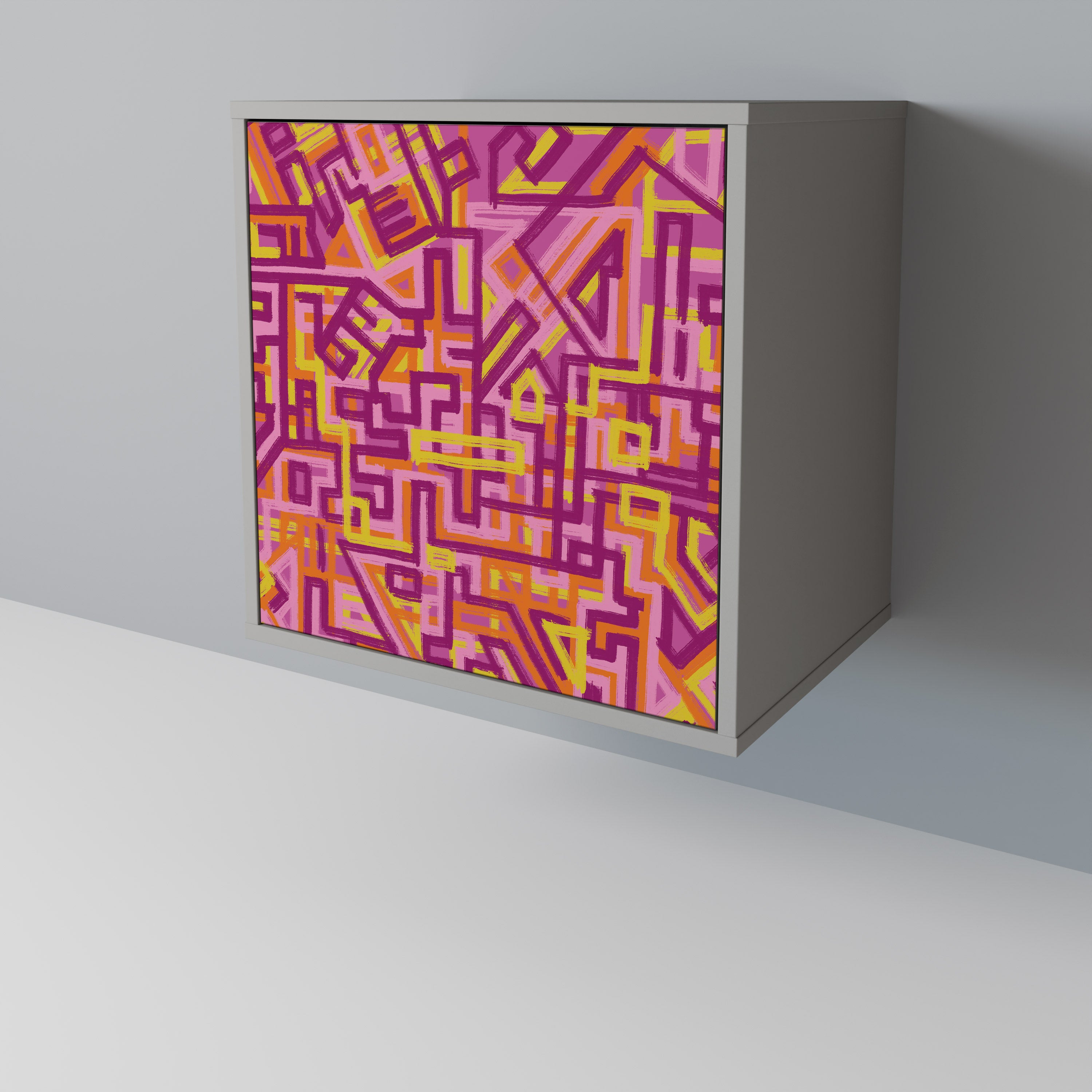 Aparador Lovely Memories de 1 puerta en acabado gris