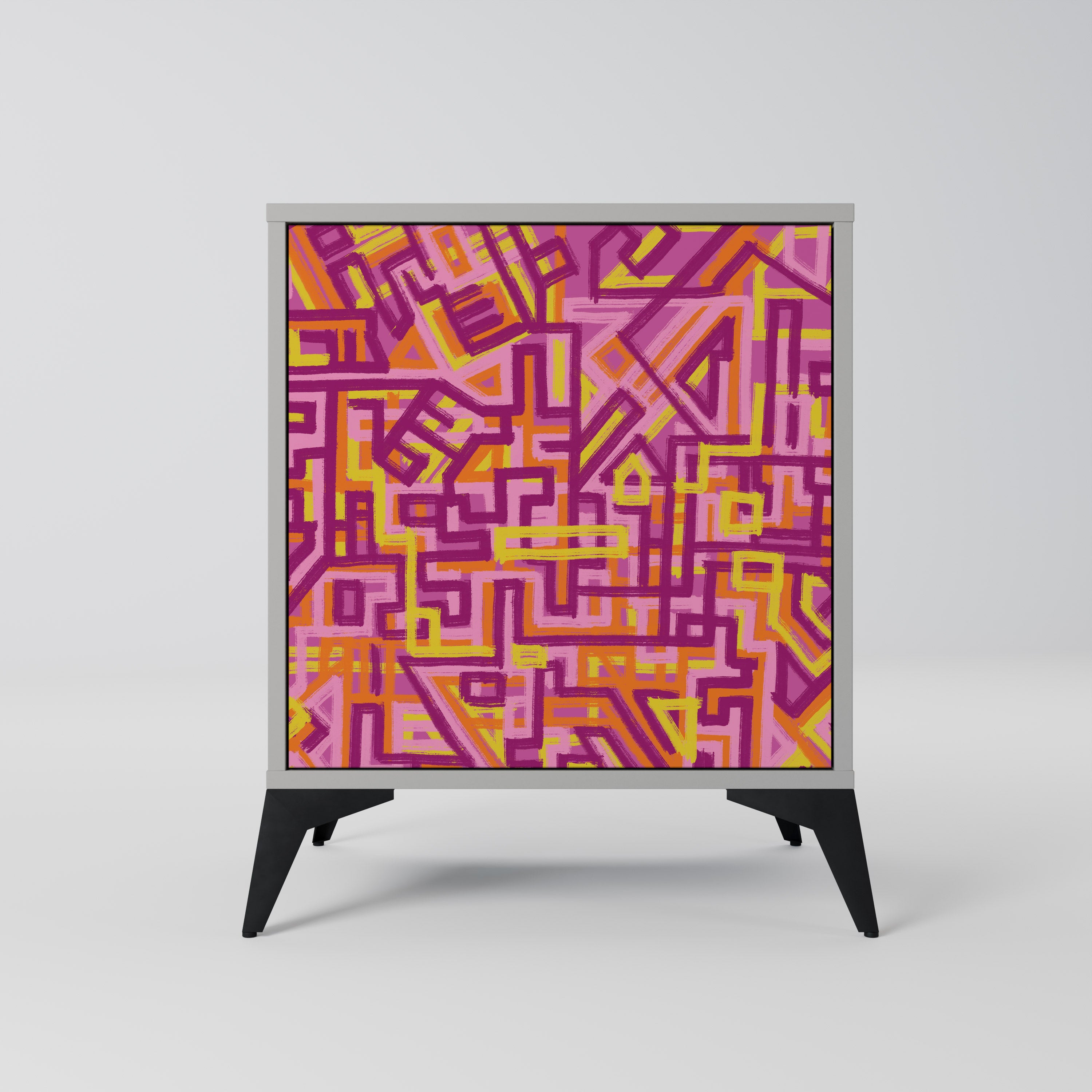 Aparador Lovely Memories de 1 puerta en acabado gris