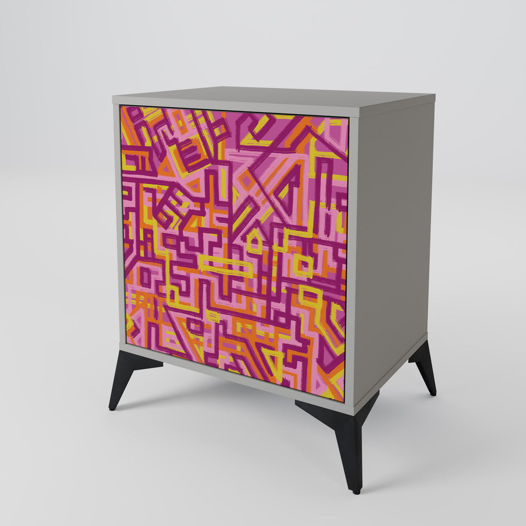 Aparador Lovely Memories de 1 puerta en acabado gris