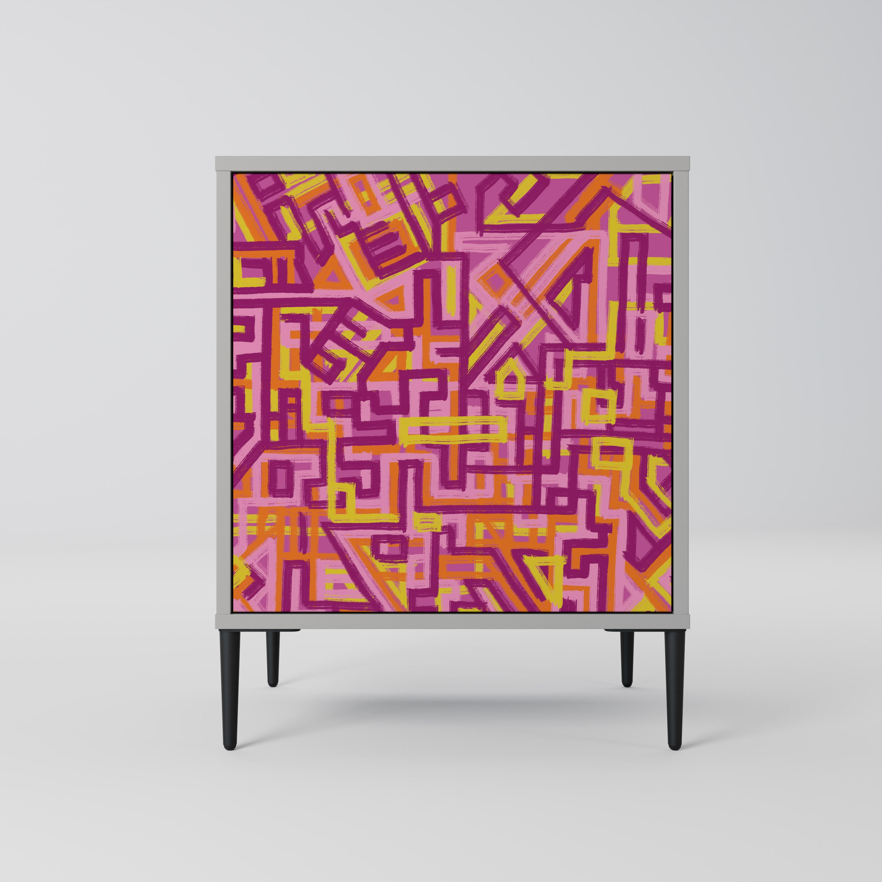 Aparador Lovely Memories de 1 puerta en acabado gris