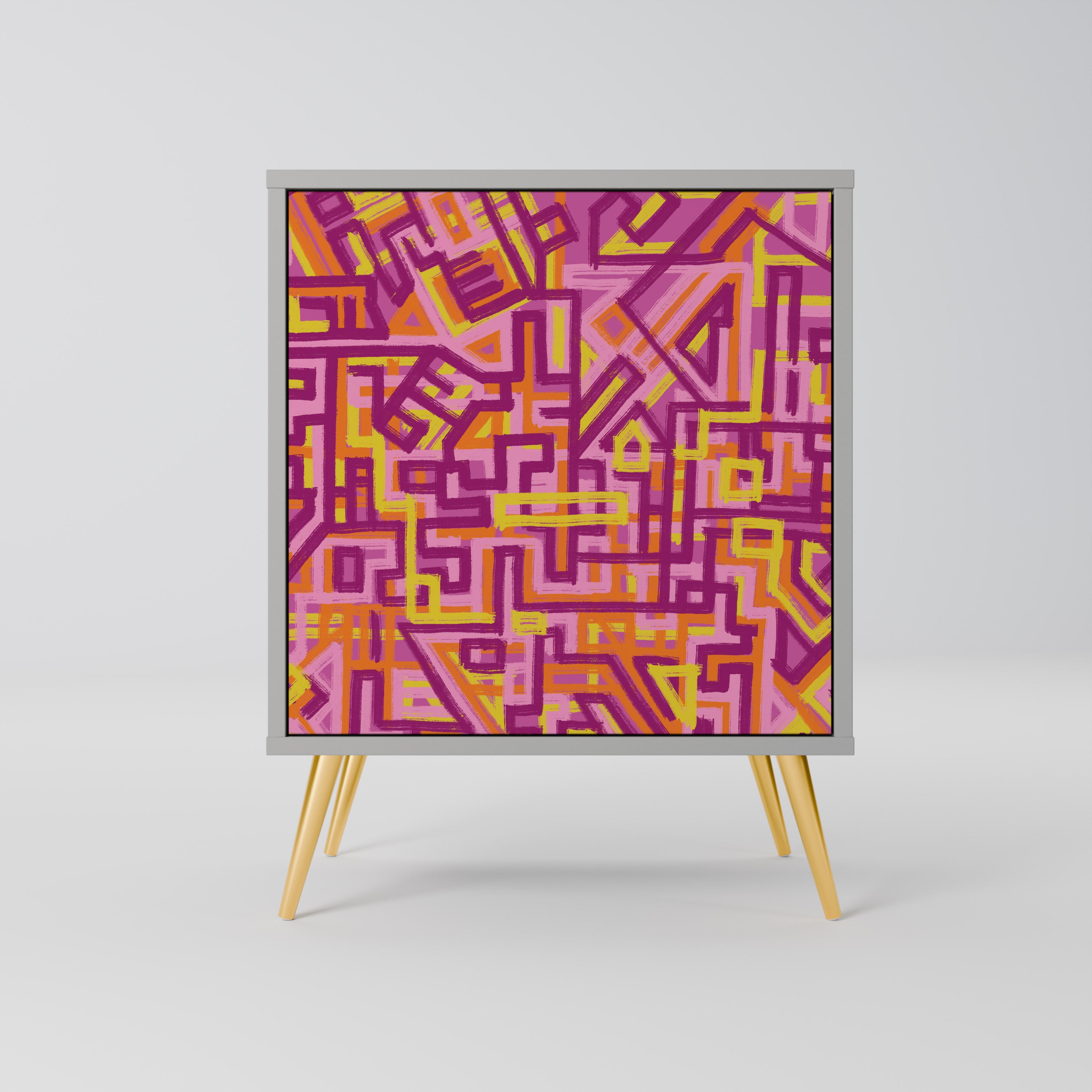 Aparador Lovely Memories de 1 puerta en acabado gris